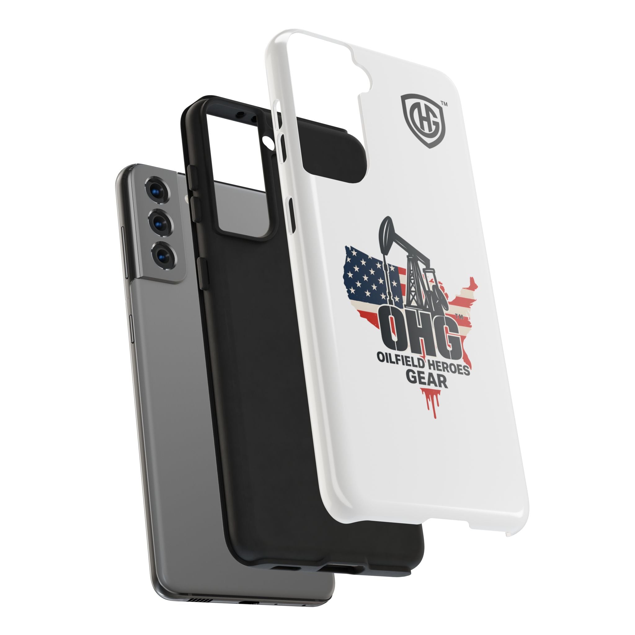 Tough Phone Case — Oilfield Heroes Gear (OHG) USA Flag Pumpjack Design
