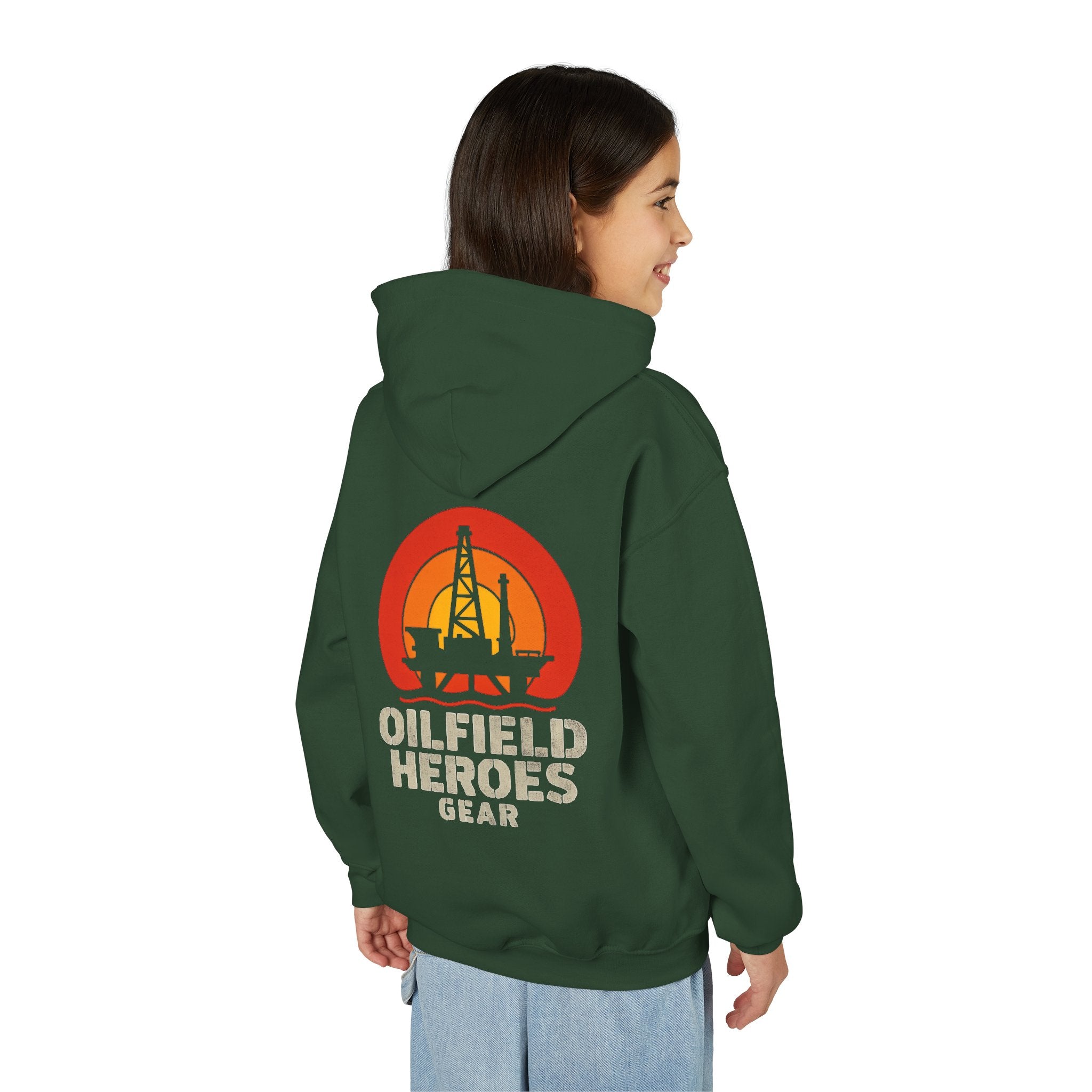 Copy of Youth Hoodie — Oilfield Heroes Gear logo & 'Oilfield Heroes' back print