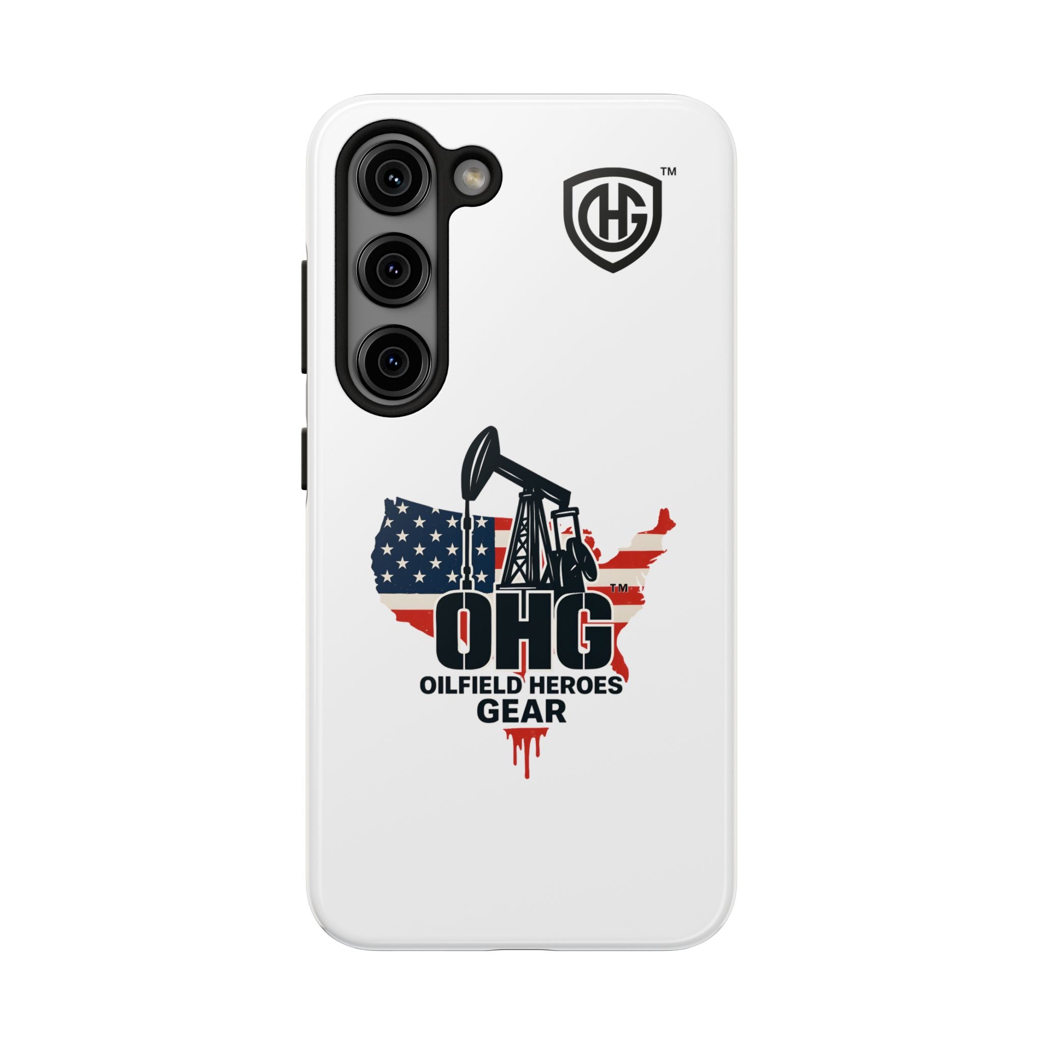 Tough Phone Case — Oilfield Heroes Gear (OHG) USA Flag Pumpjack Design