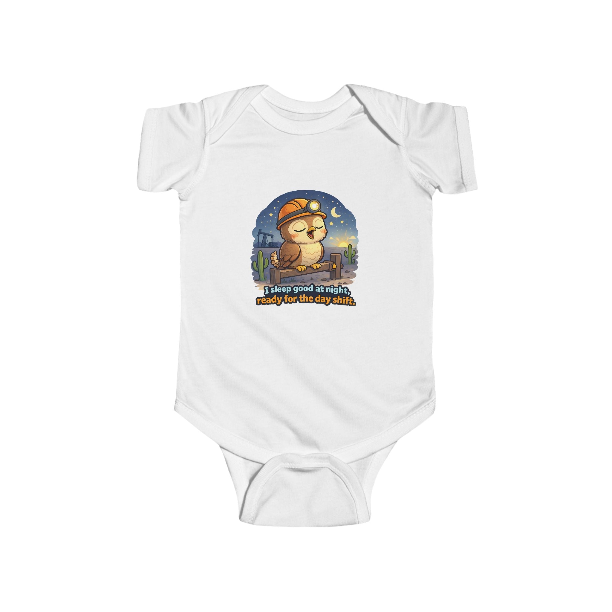 Infant Bodysuit — "Always Good Enough" Cute Nighttime Sloth Baby Onesie