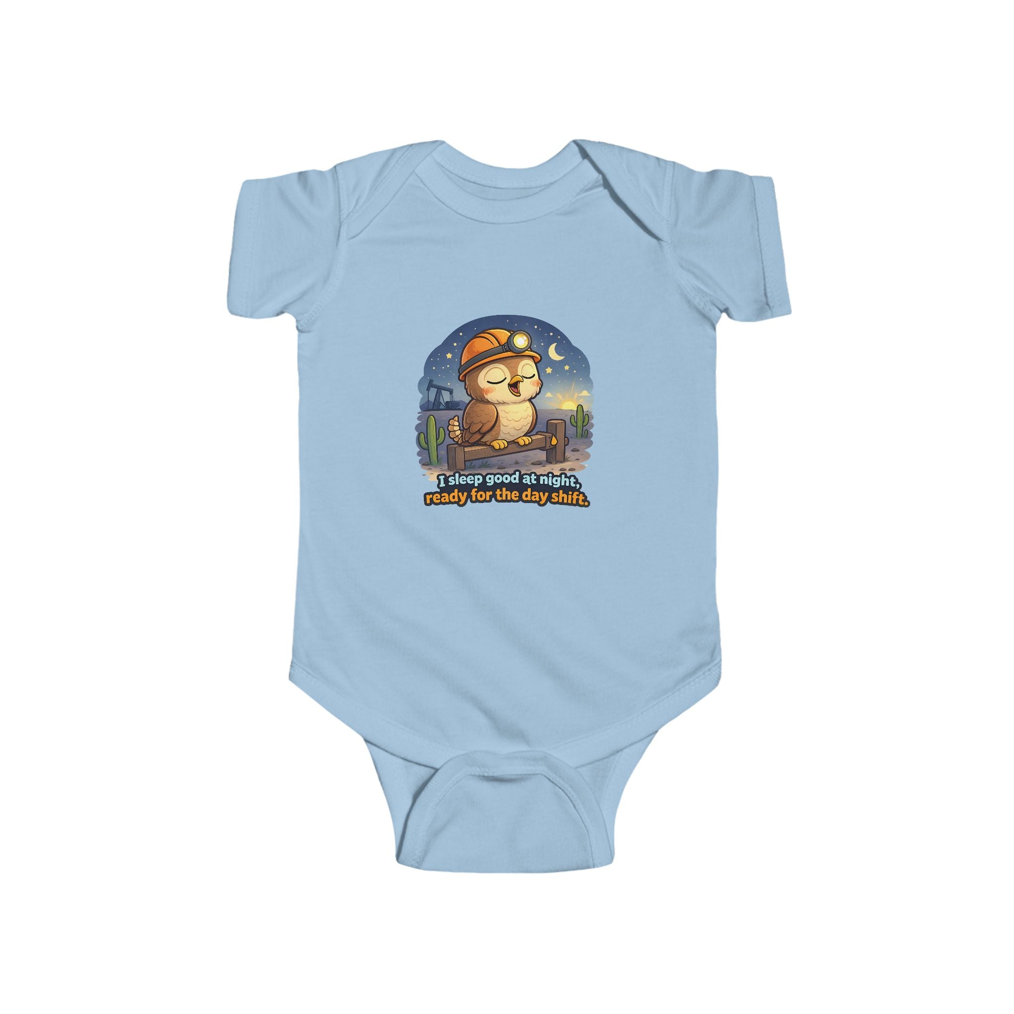 Infant Bodysuit — "Always Good Enough" Cute Nighttime Sloth Baby Onesie