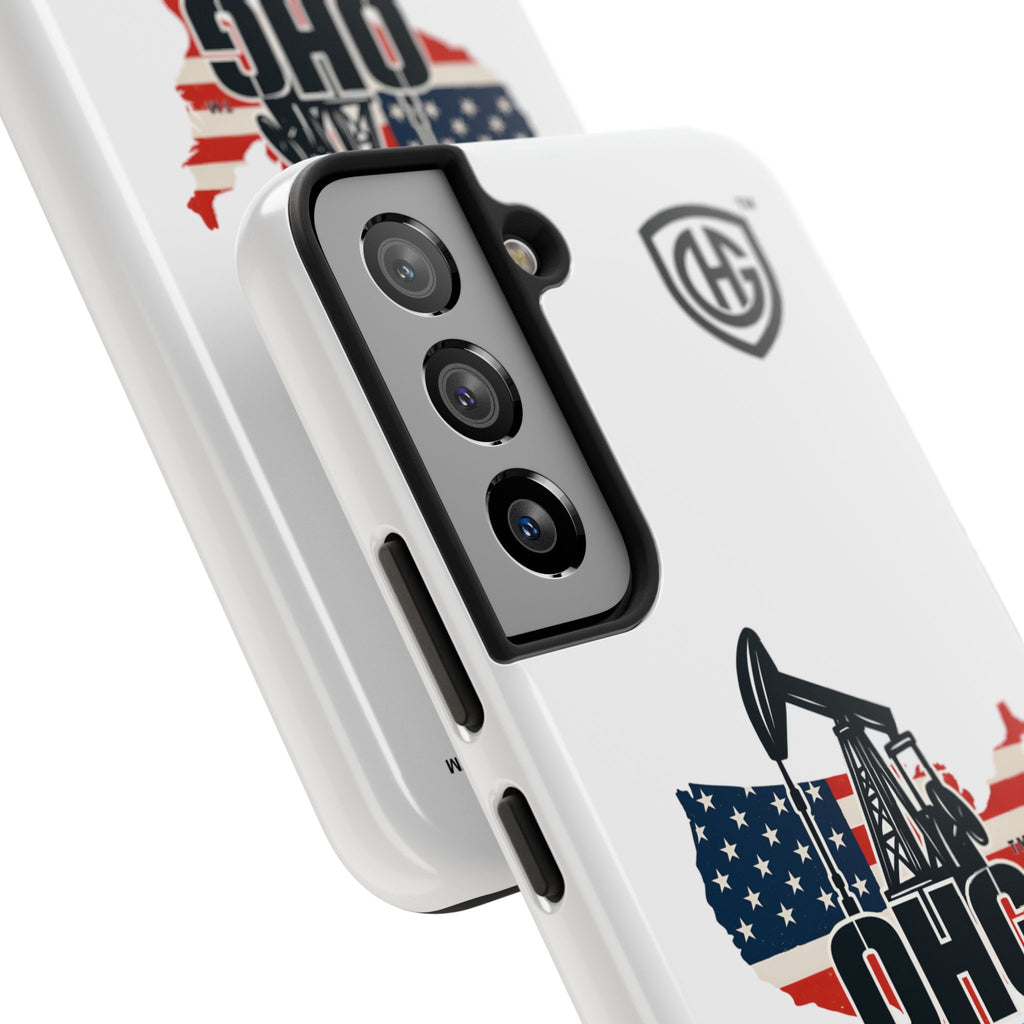 Tough Phone Case — Oilfield Heroes Gear (OHG) USA Flag Pumpjack Design