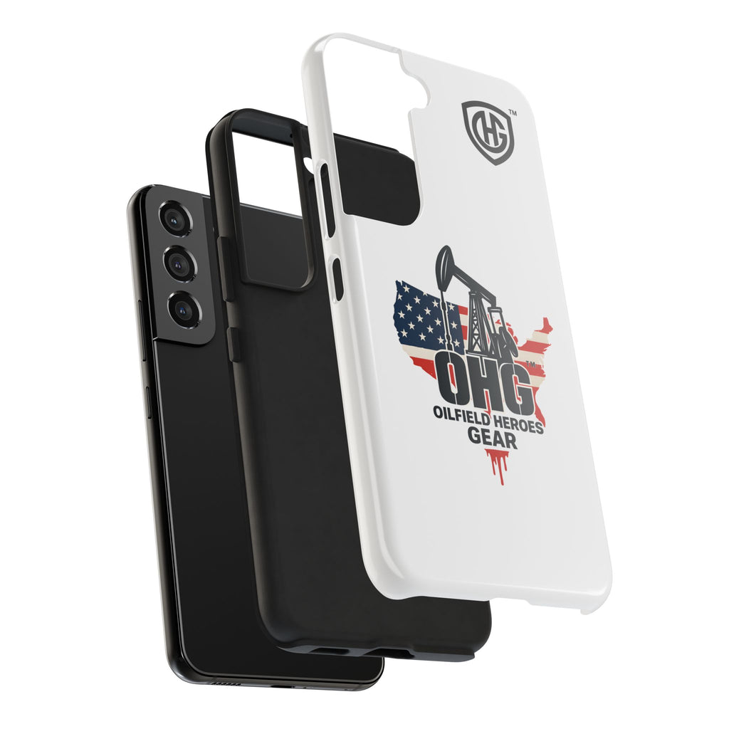 Tough Phone Case — Oilfield Heroes Gear (OHG) USA Flag Pumpjack Design