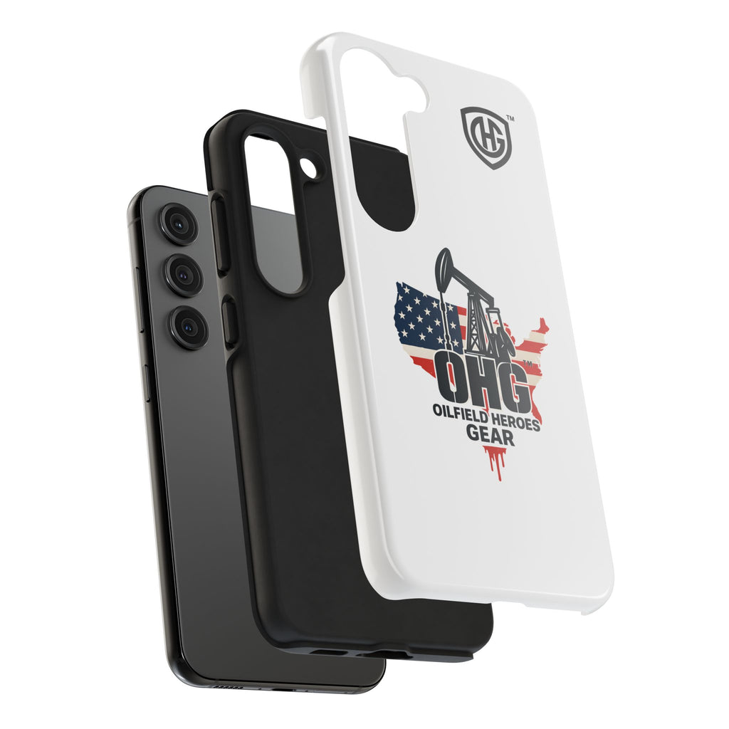 Tough Phone Case — Oilfield Heroes Gear (OHG) USA Flag Pumpjack Design