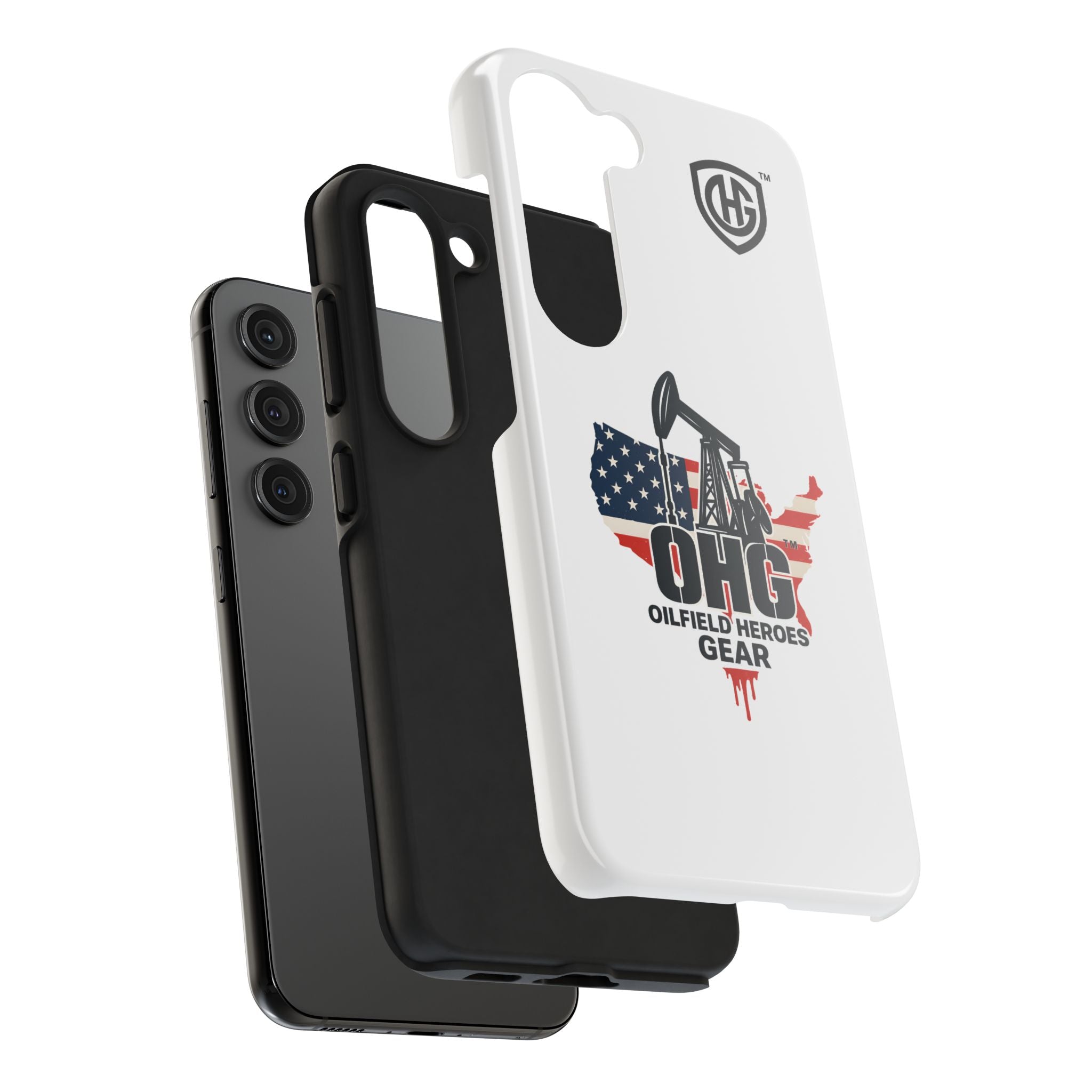 Tough Phone Case — Oilfield Heroes Gear (OHG) USA Flag Pumpjack Design