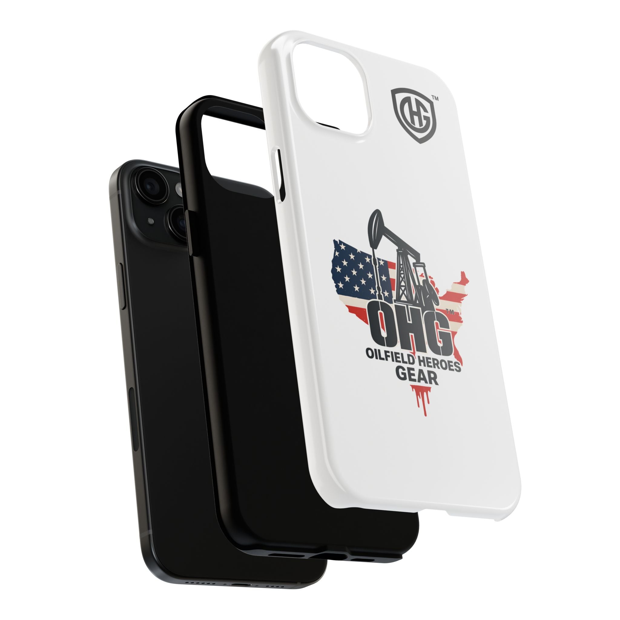 Tough Phone Case — Oilfield Heroes Gear (OHG) USA Flag Pumpjack Design