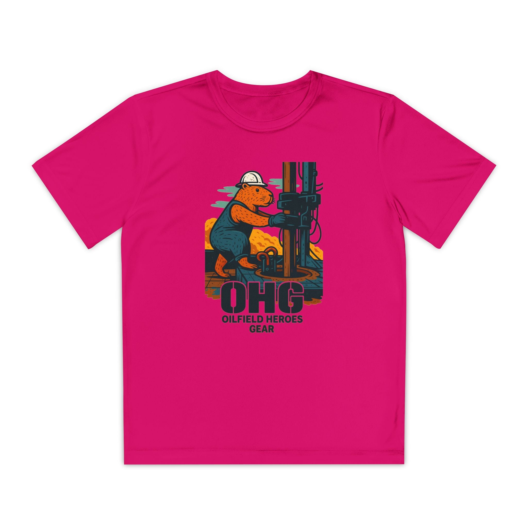 Youth Tee – 'OHG Oilfield Heroes' Drilling Crew Graphic Shirt