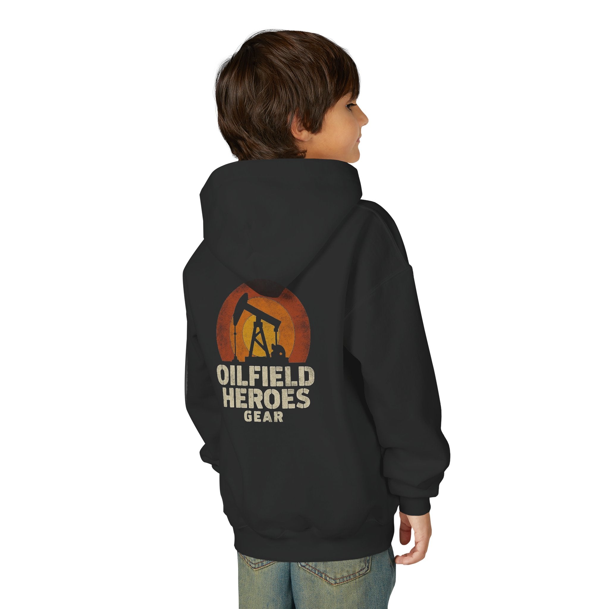 Youth Hoodie — Oilfield Heroes Gear logo & 'Oilfield Heroes' back print