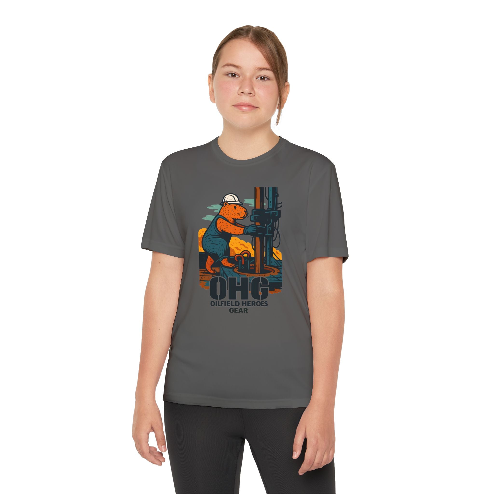 Youth Tee – 'OHG Oilfield Heroes' Drilling Crew Graphic Shirt