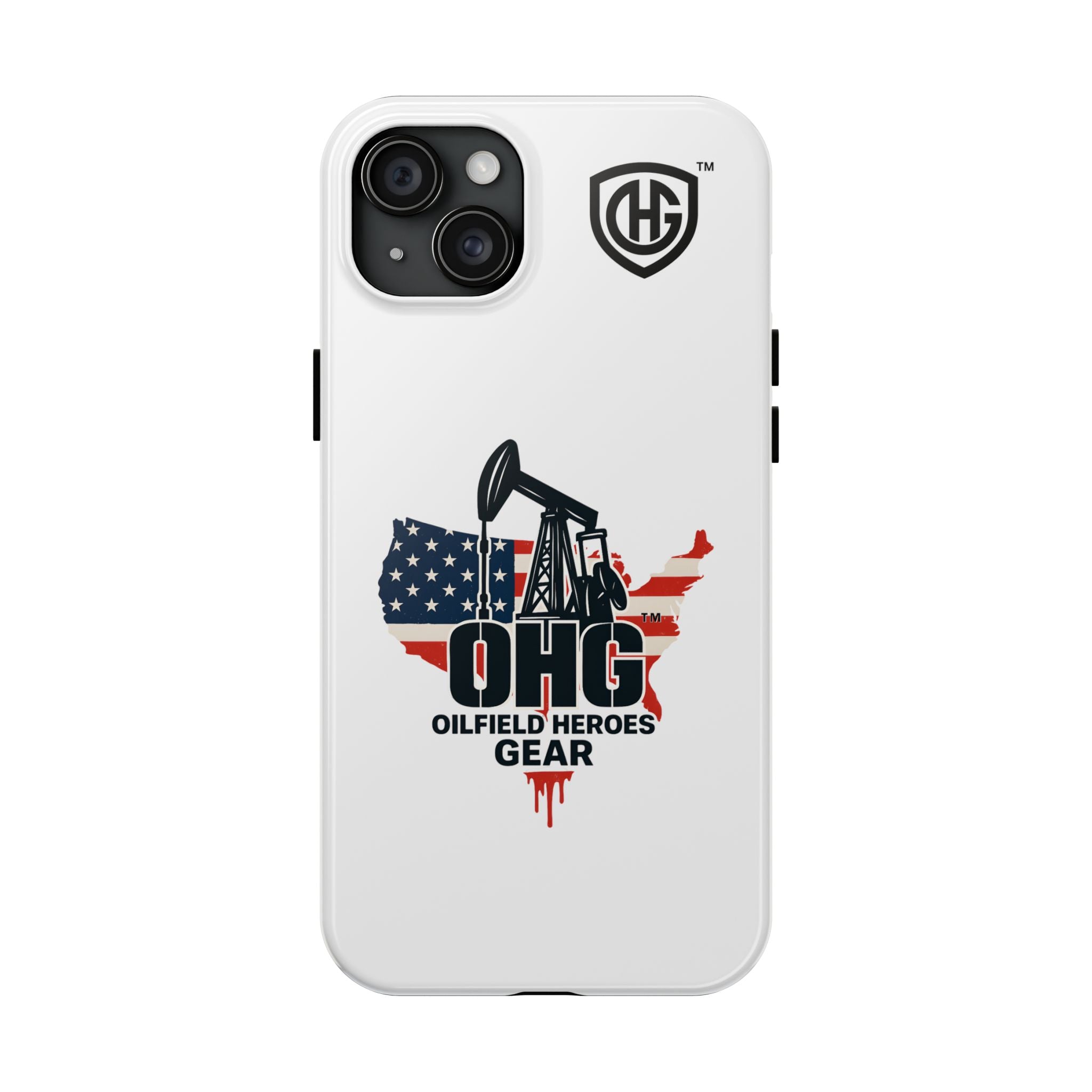 Tough Phone Case — Oilfield Heroes Gear (OHG) USA Flag Pumpjack Design