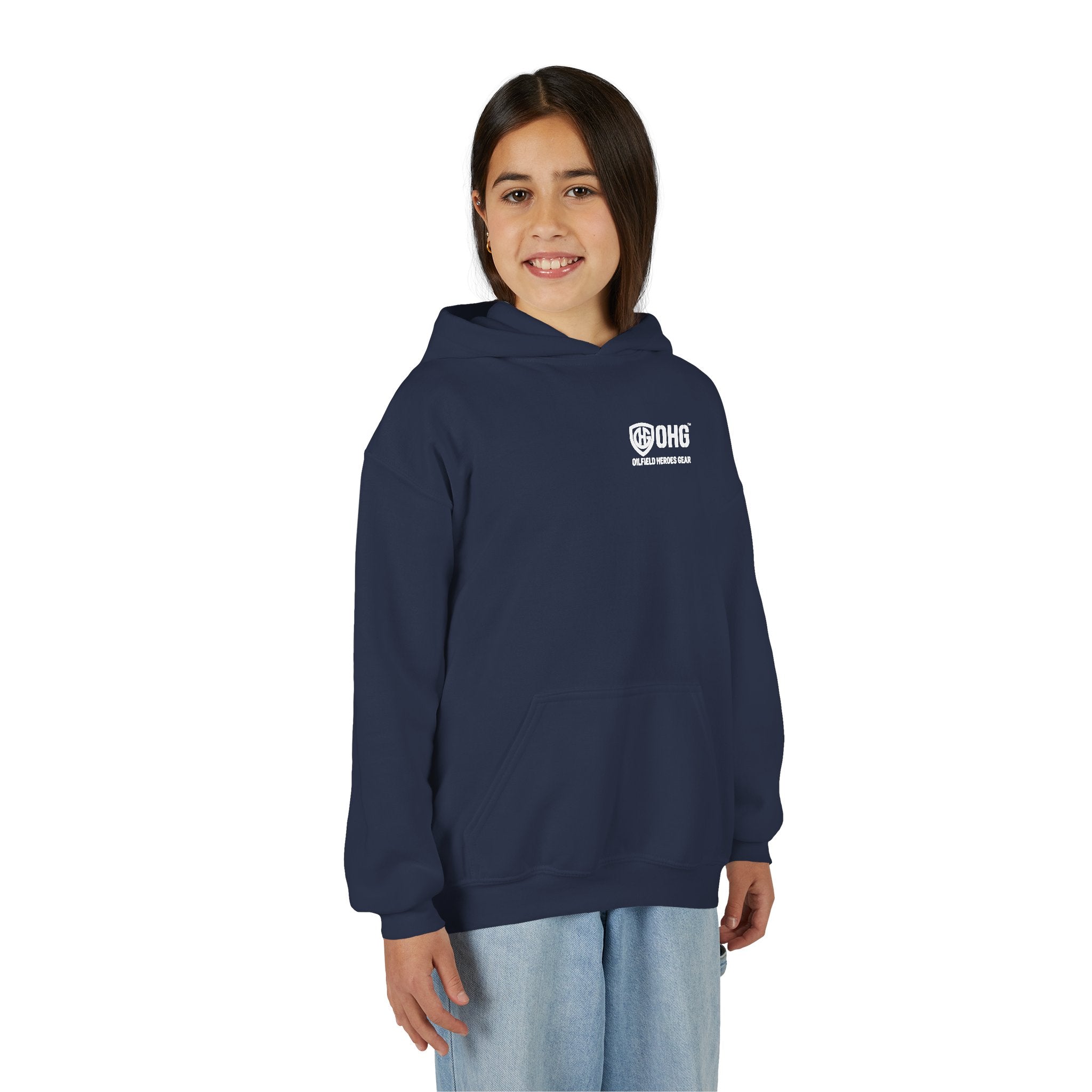 Copy of Youth Hoodie — Oilfield Heroes Gear logo & 'Oilfield Heroes' back print