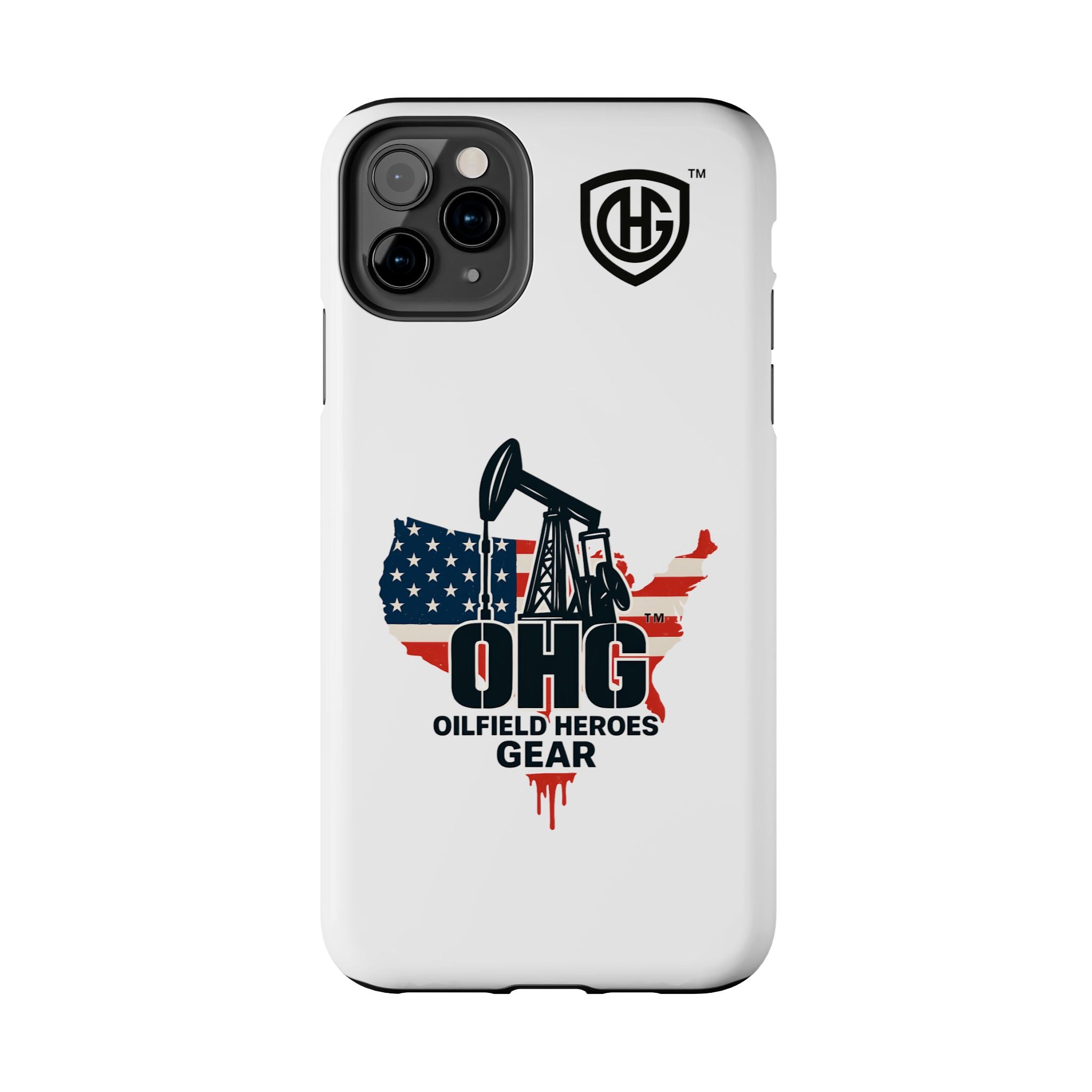 Tough Phone Case — Oilfield Heroes Gear (OHG) USA Flag Pumpjack Design