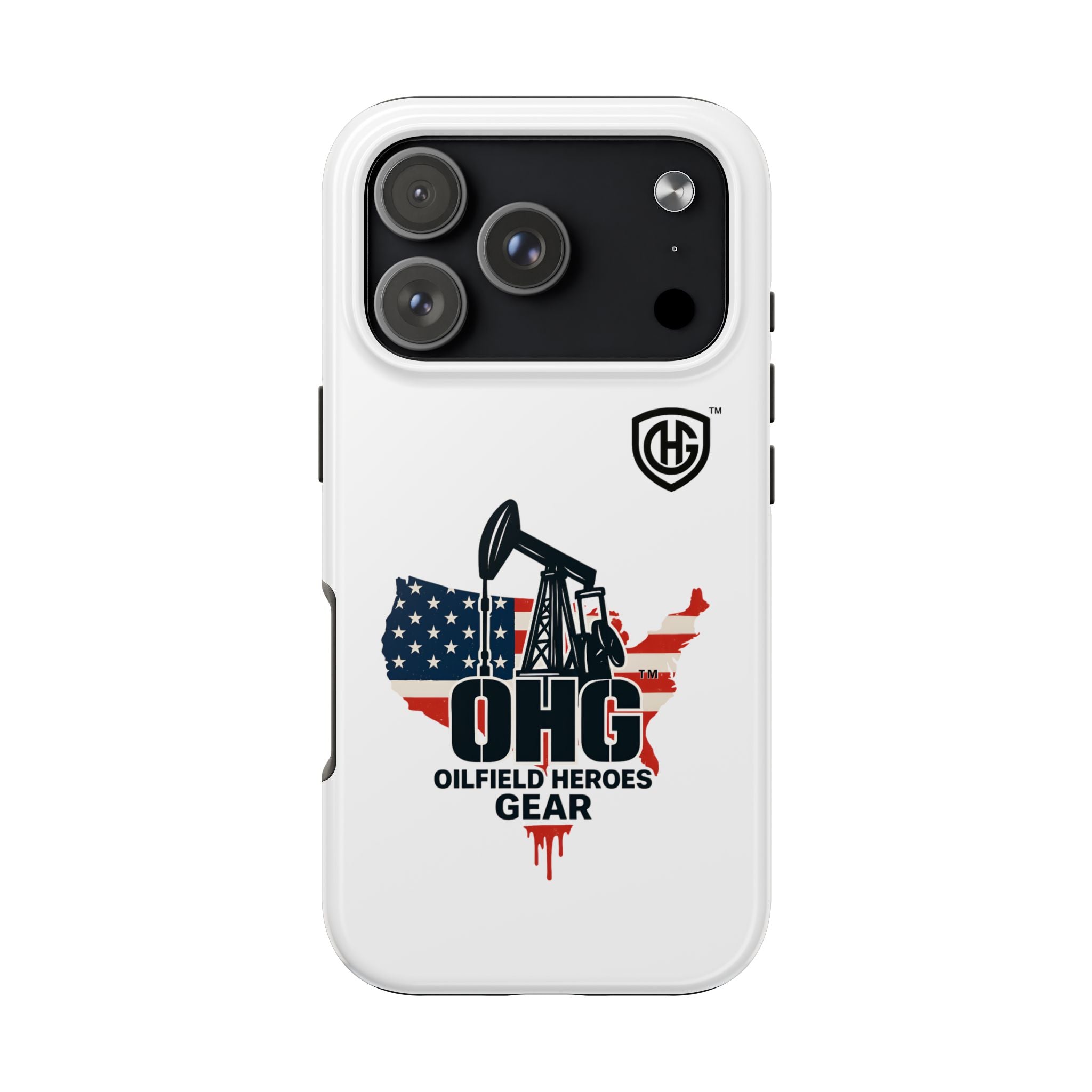 Tough Phone Case — Oilfield Heroes Gear (OHG) USA Flag Pumpjack Design