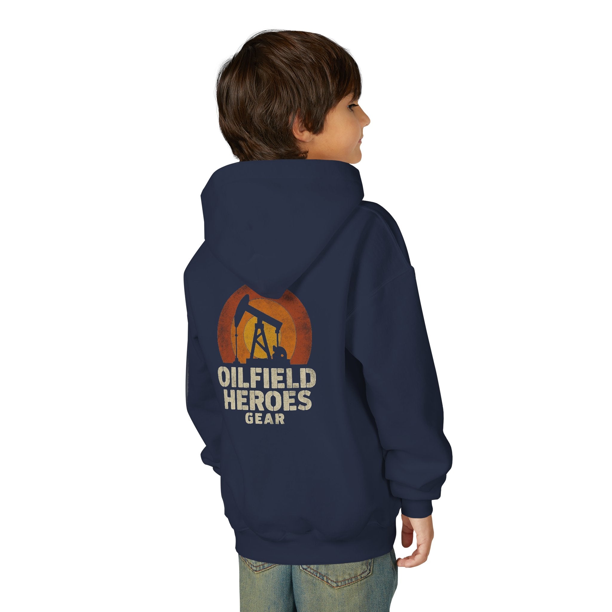 Youth Hoodie — Oilfield Heroes Gear logo & 'Oilfield Heroes' back print