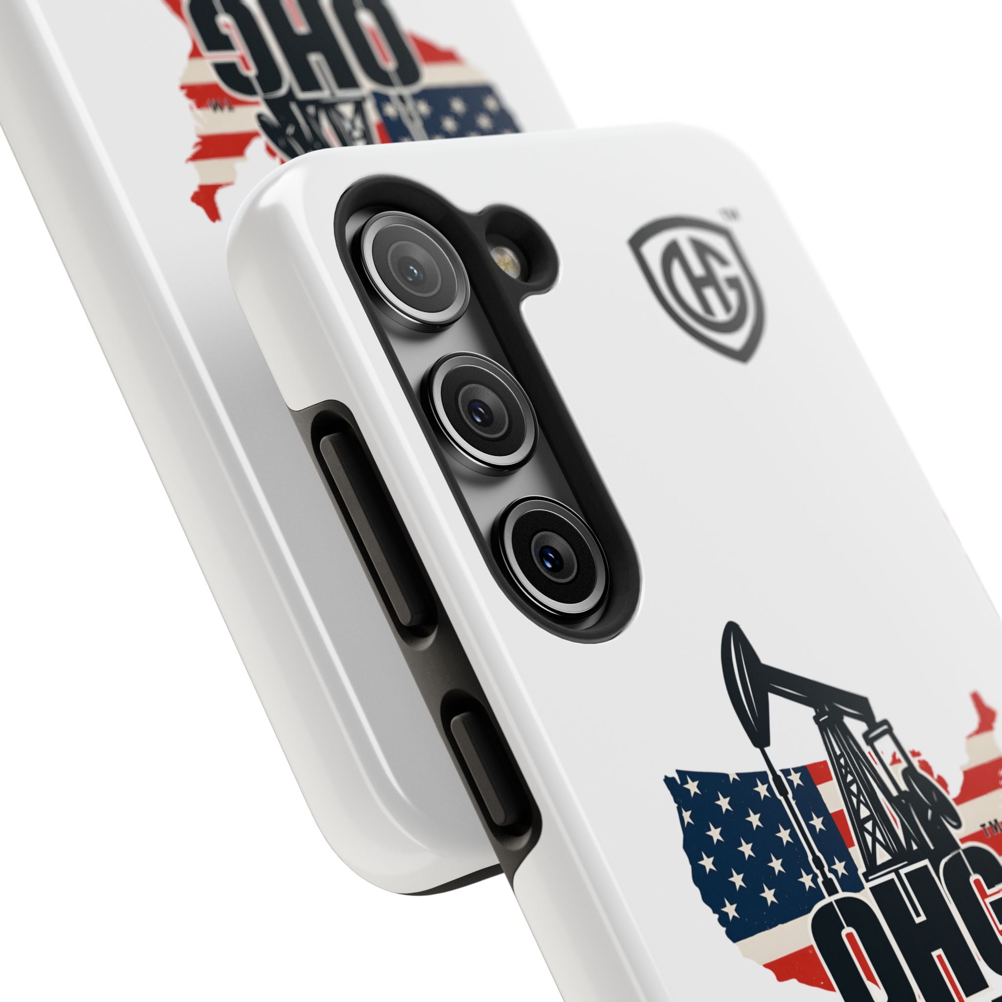 Tough Phone Case — Oilfield Heroes Gear (OHG) USA Flag Pumpjack Design
