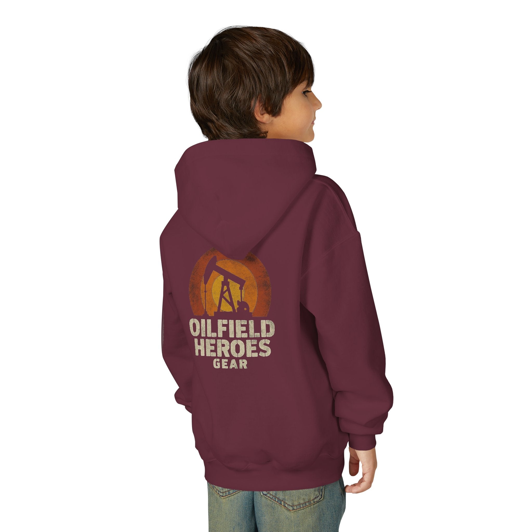 Youth Hoodie — Oilfield Heroes Gear logo & 'Oilfield Heroes' back print