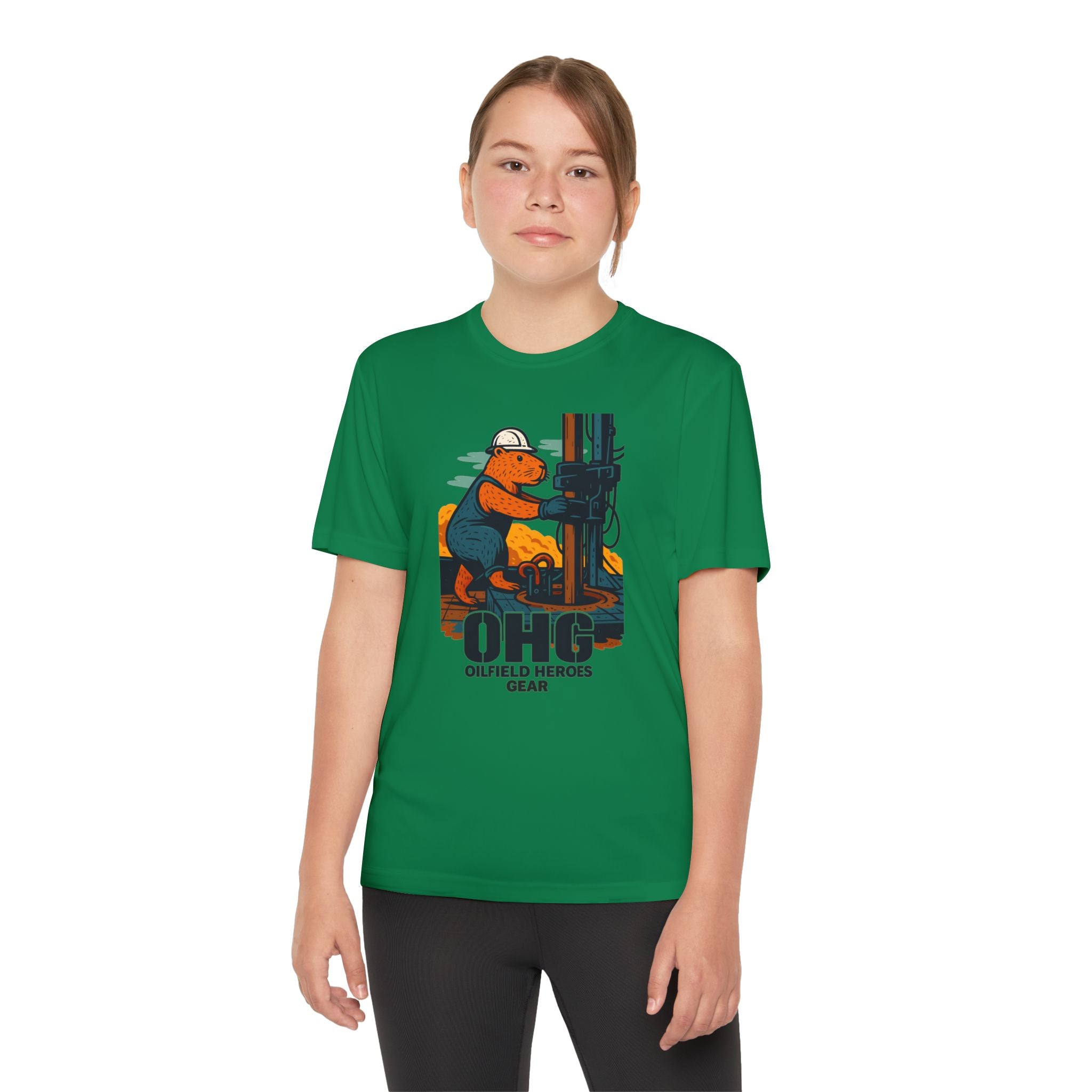 Youth Tee – 'OHG Oilfield Heroes' Drilling Crew Graphic Shirt