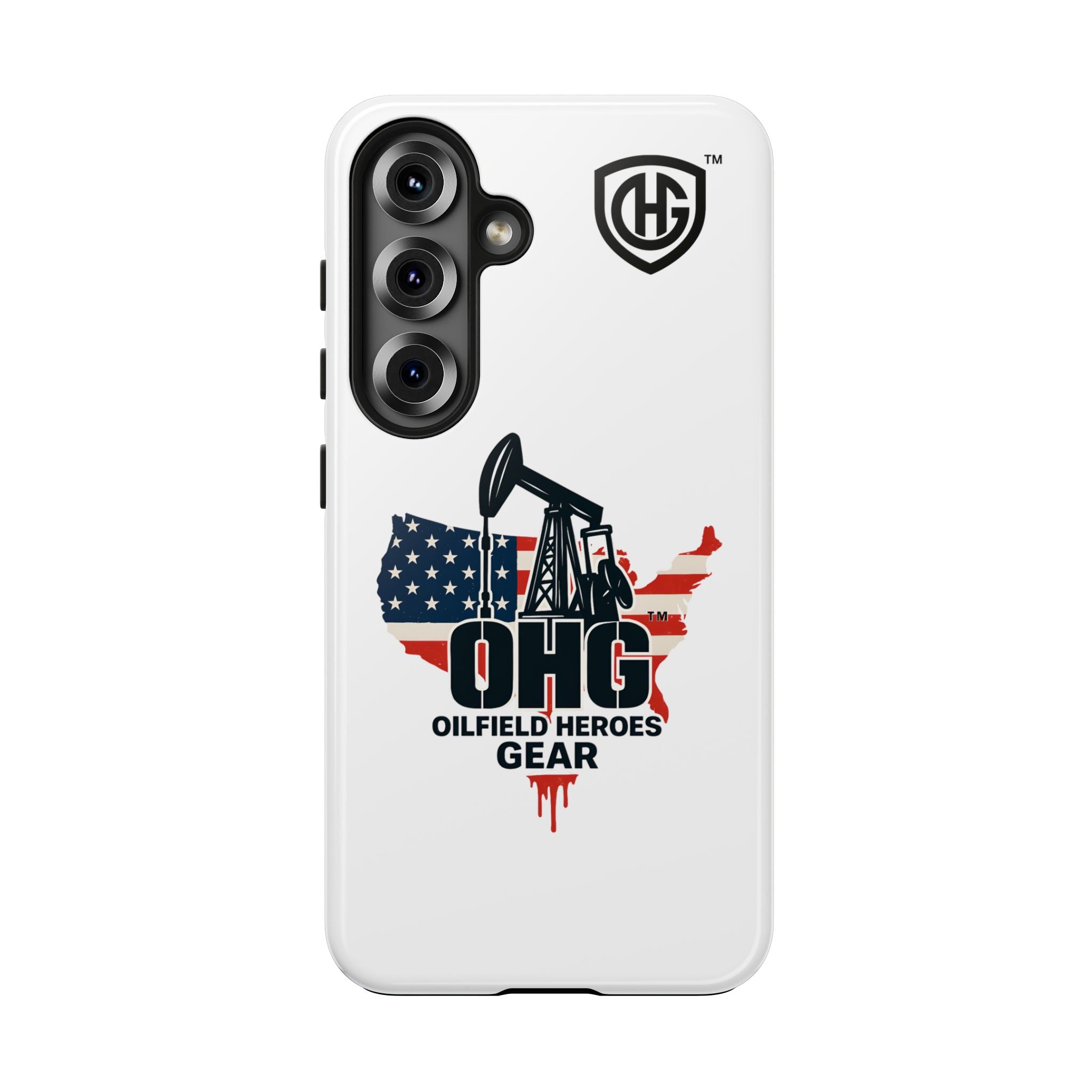 Tough Phone Case — Oilfield Heroes Gear (OHG) USA Flag Pumpjack Design