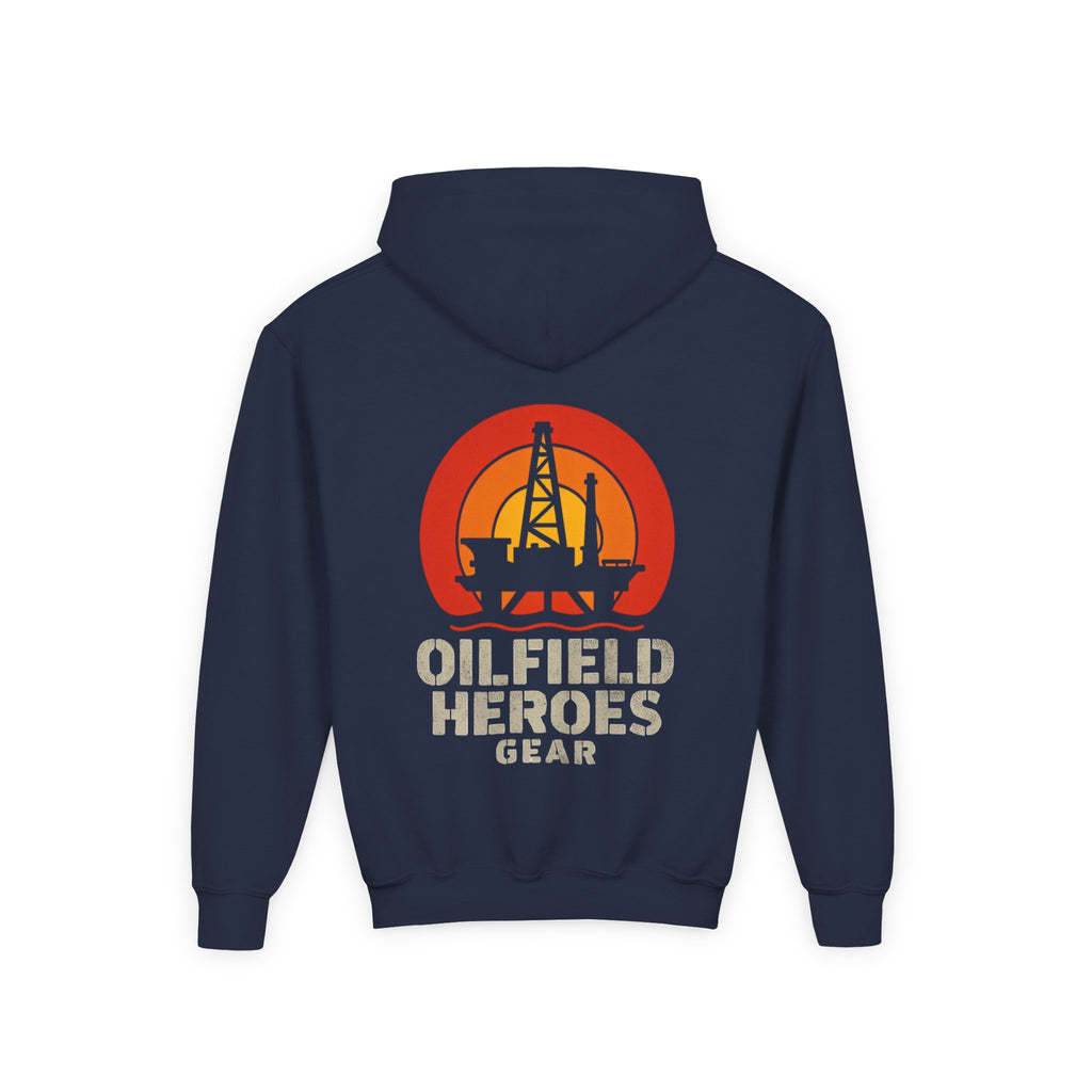 Copy of Youth Hoodie — Oilfield Heroes Gear logo & 'Oilfield Heroes' back print