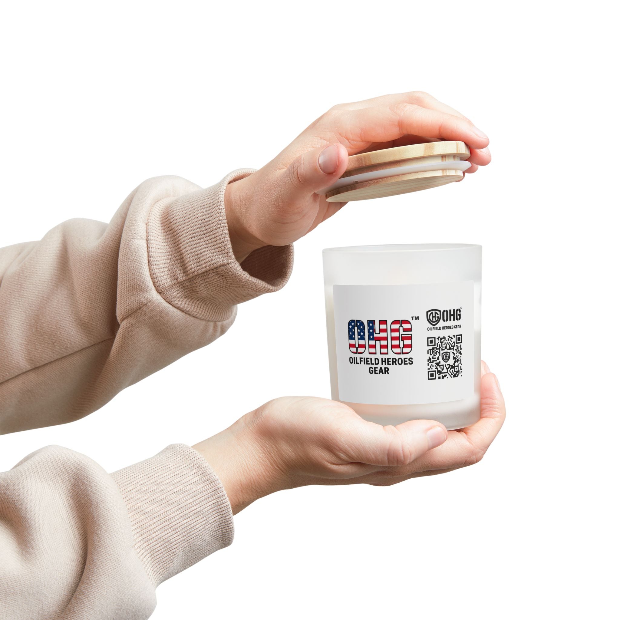 OHG Stars & Stripes™ – Home Light Candle (Frosted Glass 11oz)
