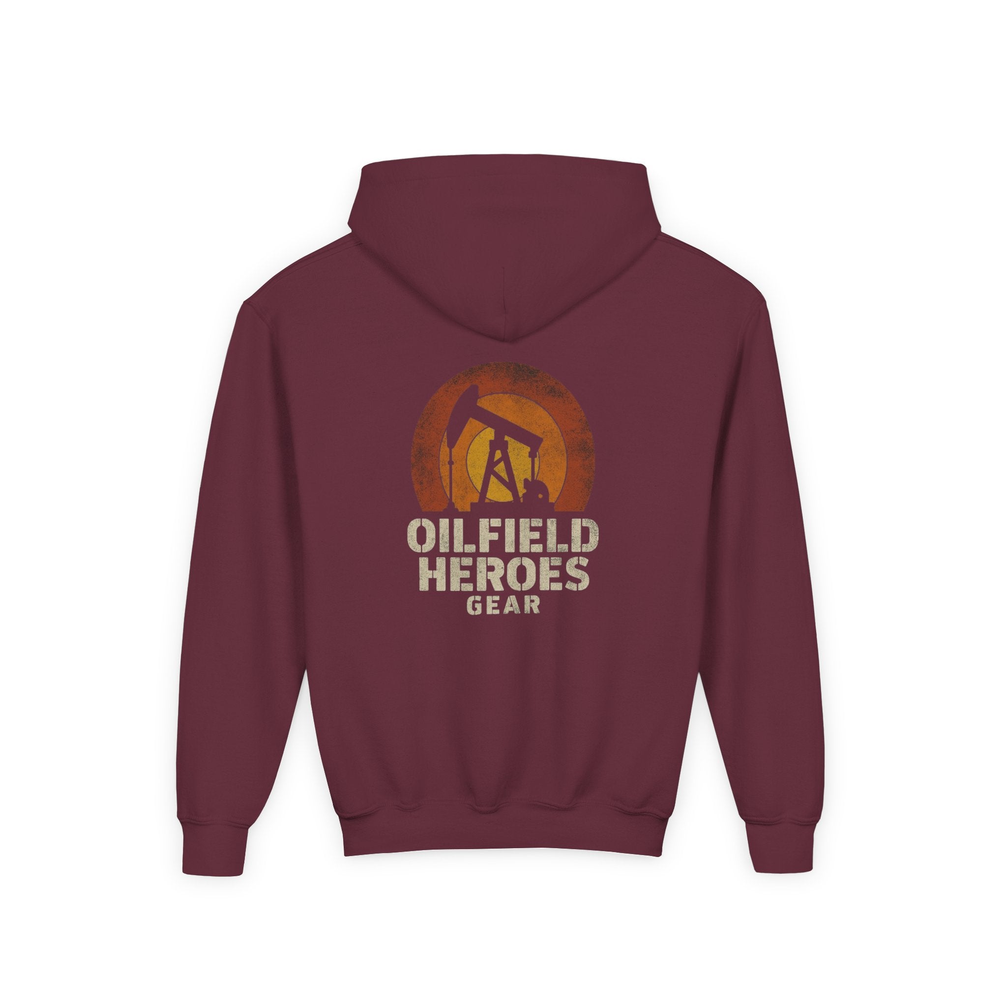 Youth Hoodie — Oilfield Heroes Gear logo & 'Oilfield Heroes' back print