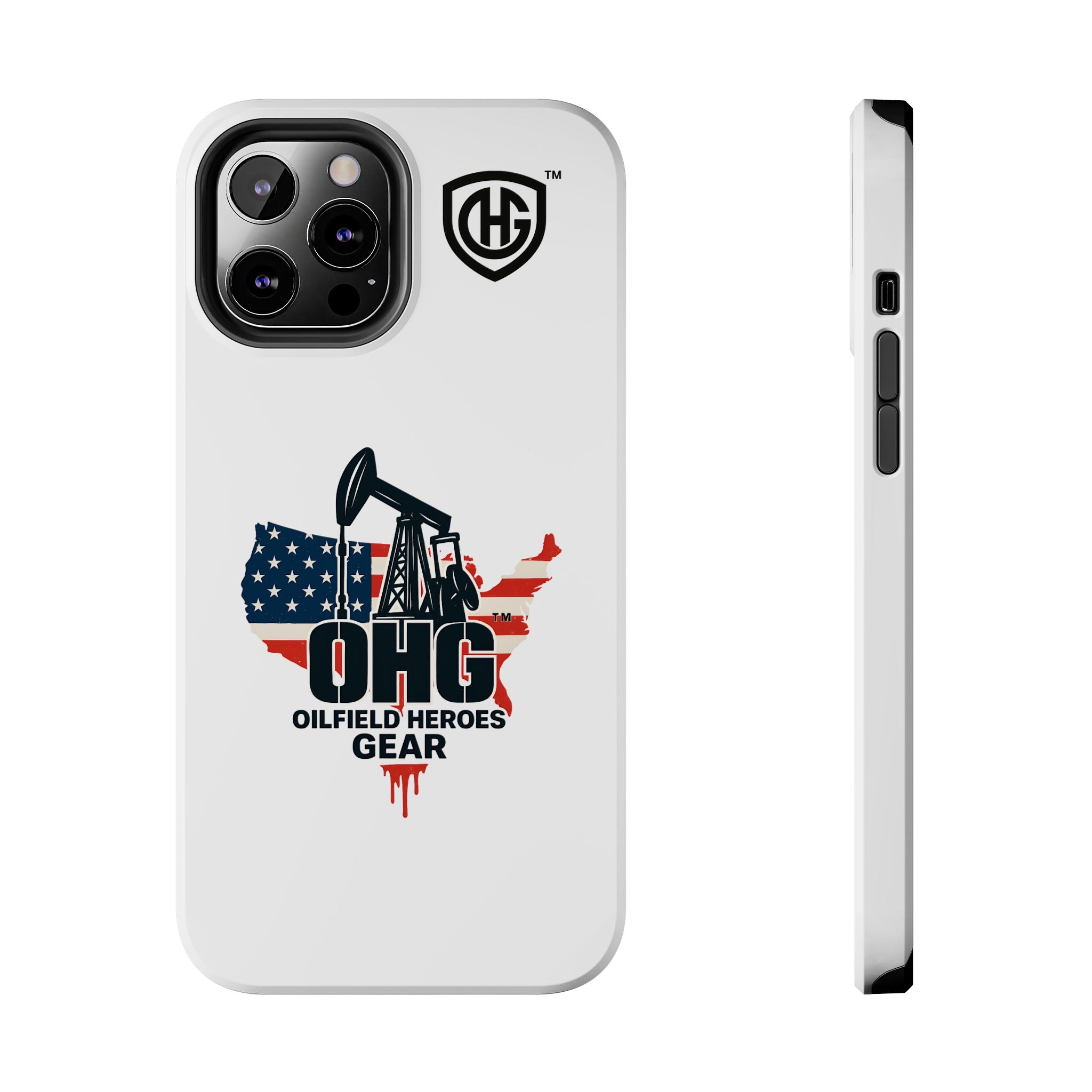 Tough Phone Case — Oilfield Heroes Gear (OHG) USA Flag Pumpjack Design