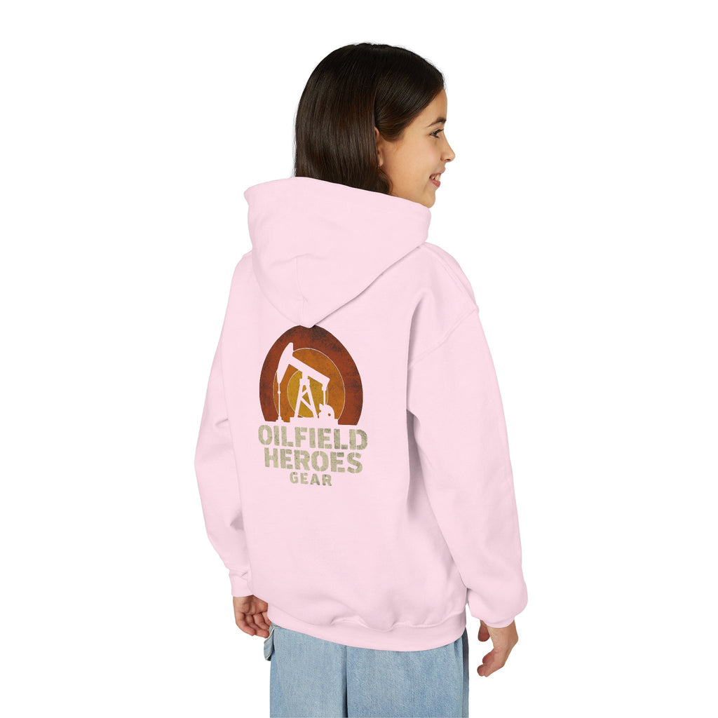 Youth Hoodie — Oilfield Heroes Gear logo & 'Oilfield Heroes' back print