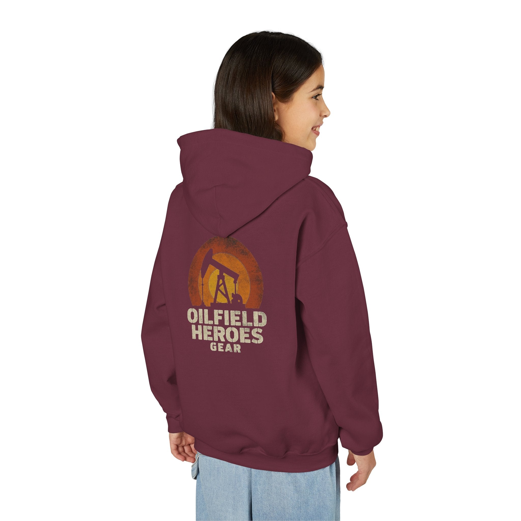 Youth Hoodie — Oilfield Heroes Gear logo & 'Oilfield Heroes' back print