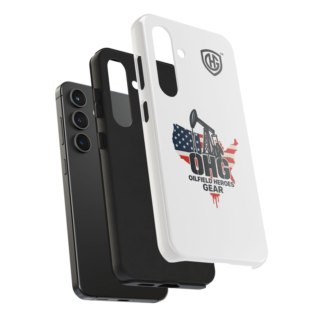 Tough Phone Case — Oilfield Heroes Gear (OHG) USA Flag Pumpjack Design