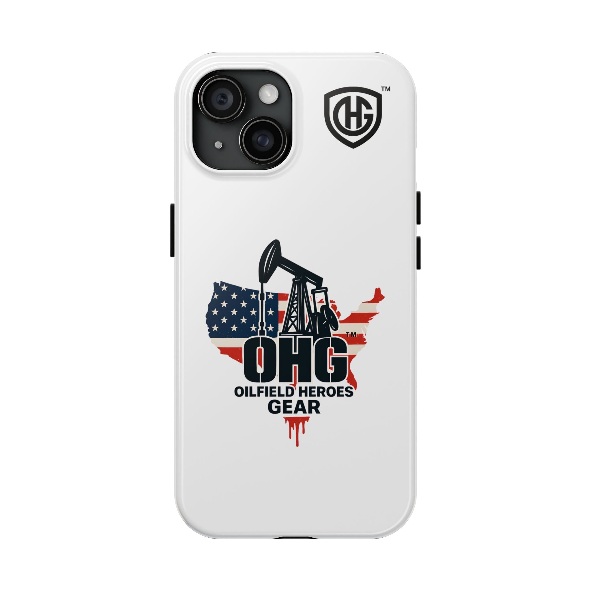 Tough Phone Case — Oilfield Heroes Gear (OHG) USA Flag Pumpjack Design