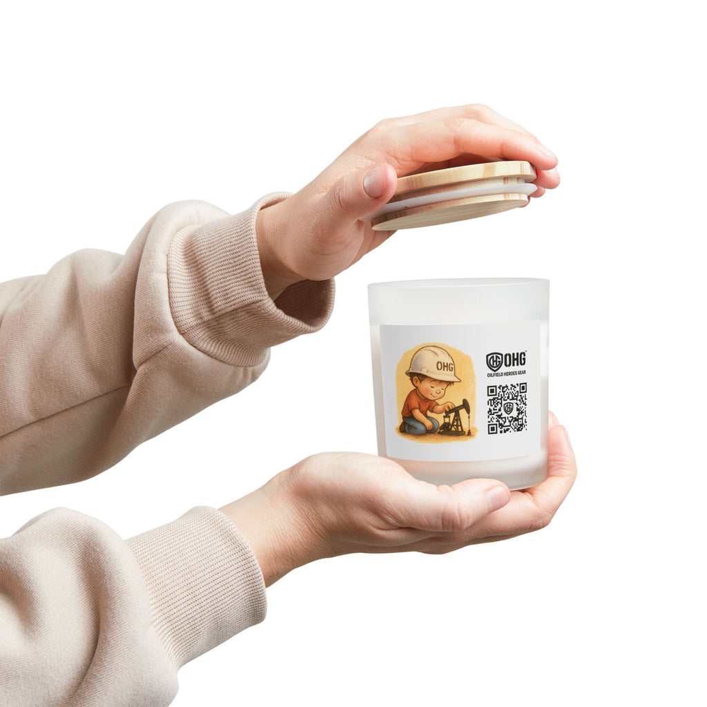 OHG Oilfield Kid™ – Home Light Candle (Frosted Glass 11oz)