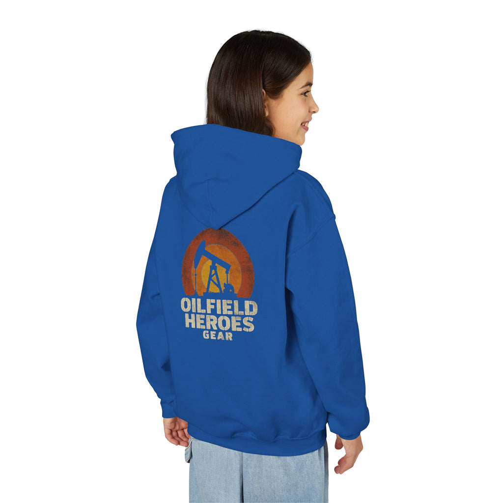 Youth Hoodie — Oilfield Heroes Gear logo & 'Oilfield Heroes' back print