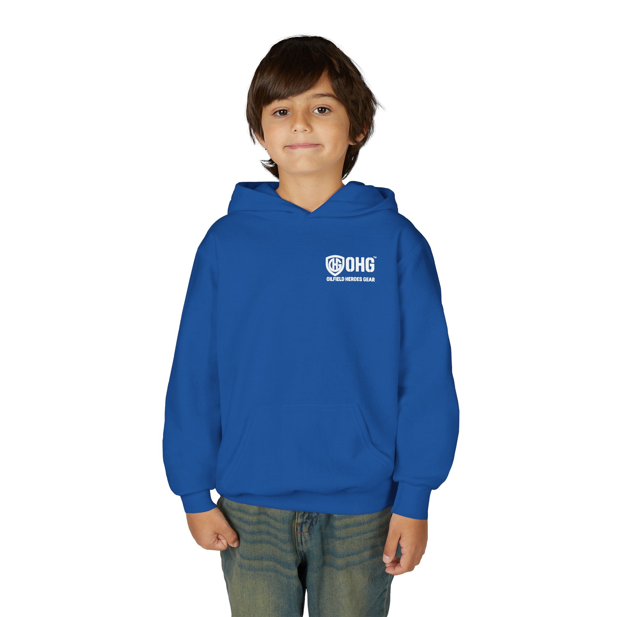 Copy of Youth Hoodie — Oilfield Heroes Gear logo & 'Oilfield Heroes' back print