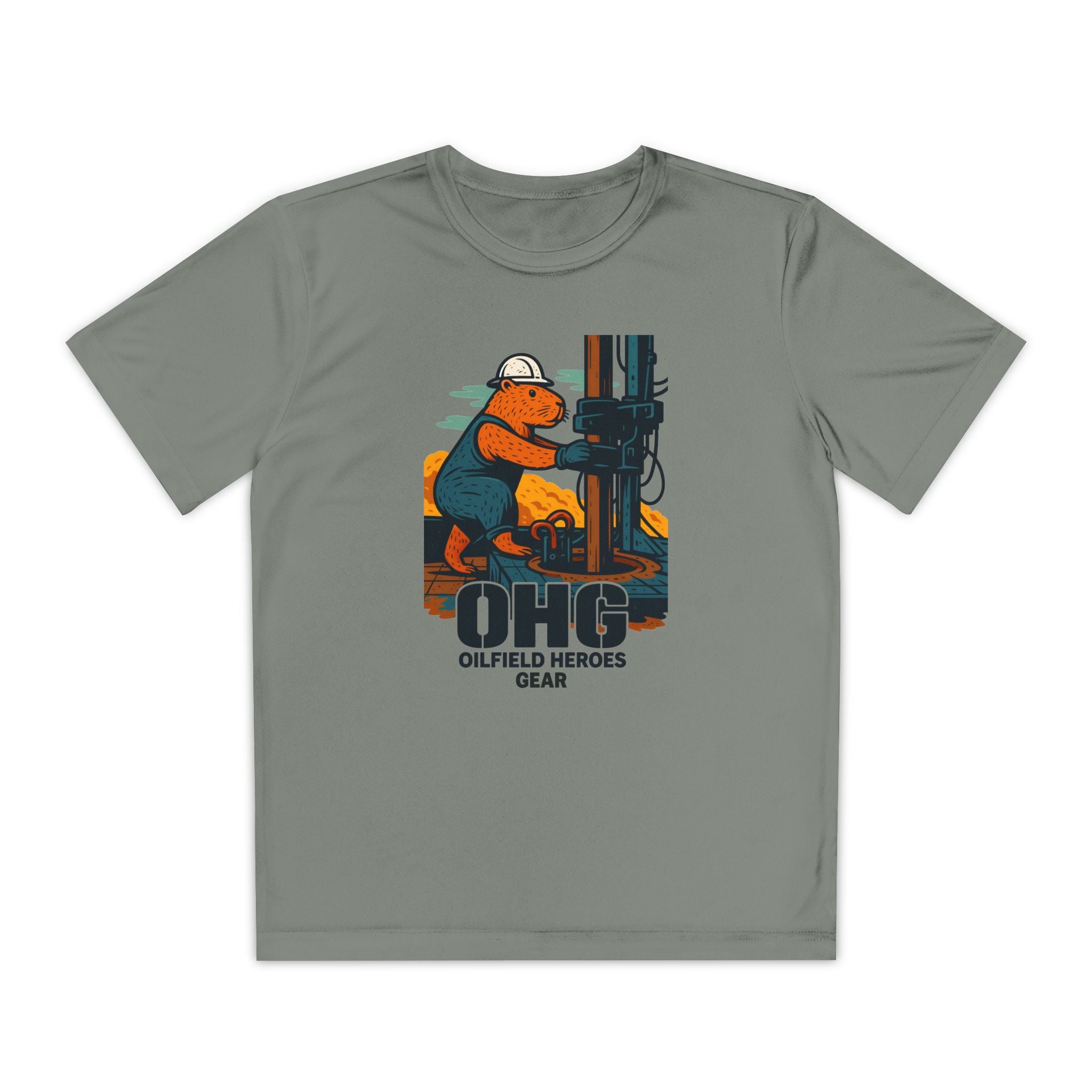 Youth Tee – 'OHG Oilfield Heroes' Drilling Crew Graphic Shirt
