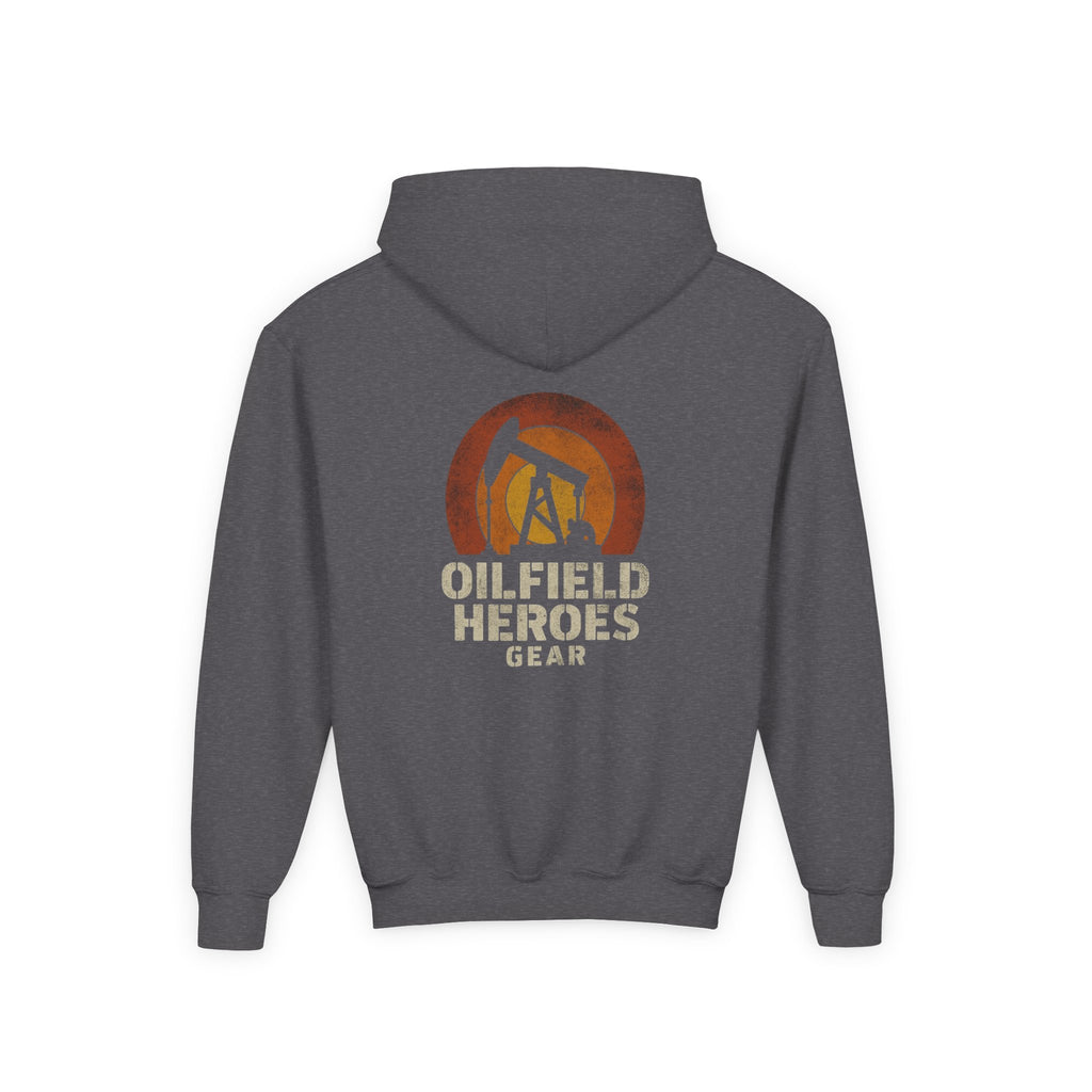 Youth Hoodie — Oilfield Heroes Gear logo & 'Oilfield Heroes' back print
