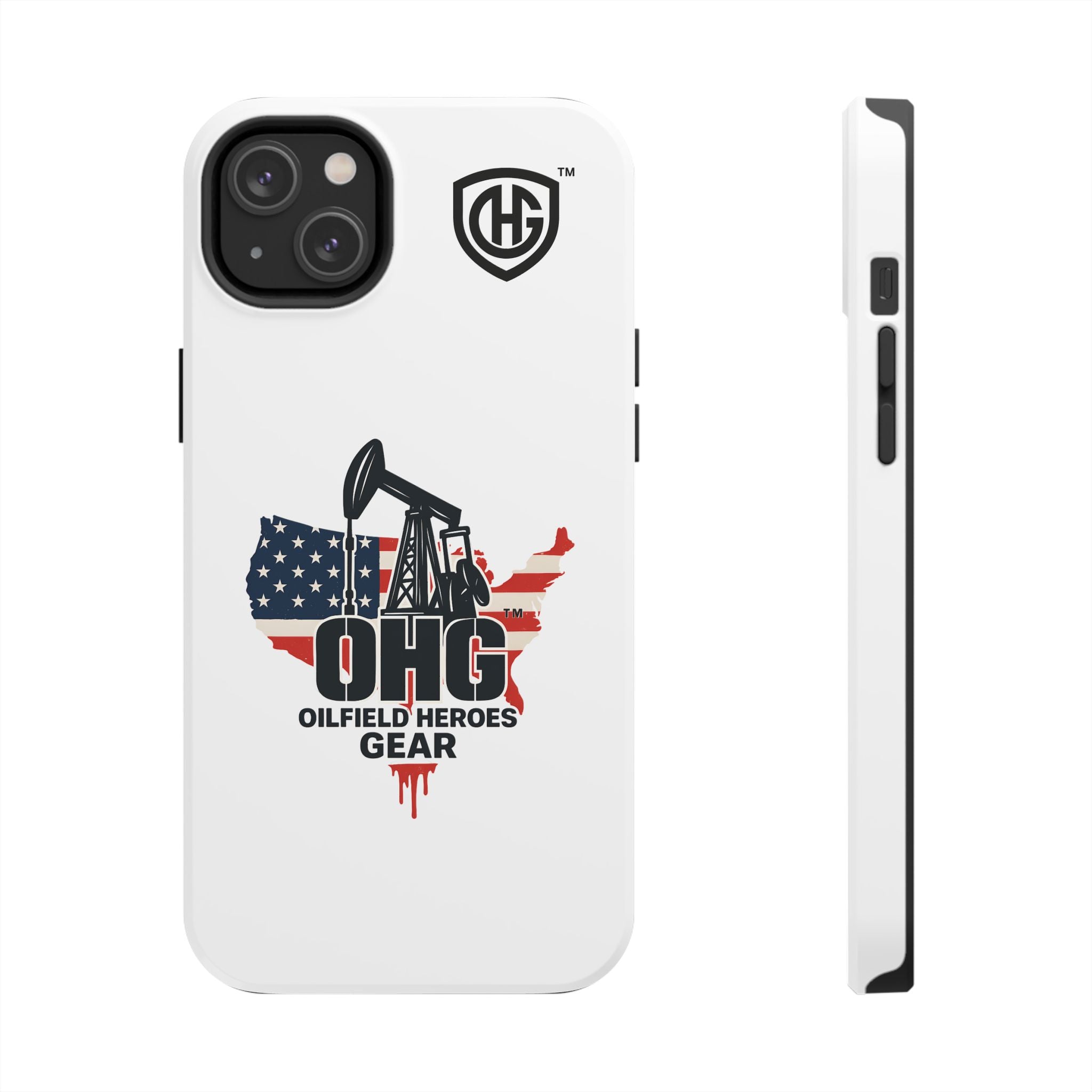 Tough Phone Case — Oilfield Heroes Gear (OHG) USA Flag Pumpjack Design