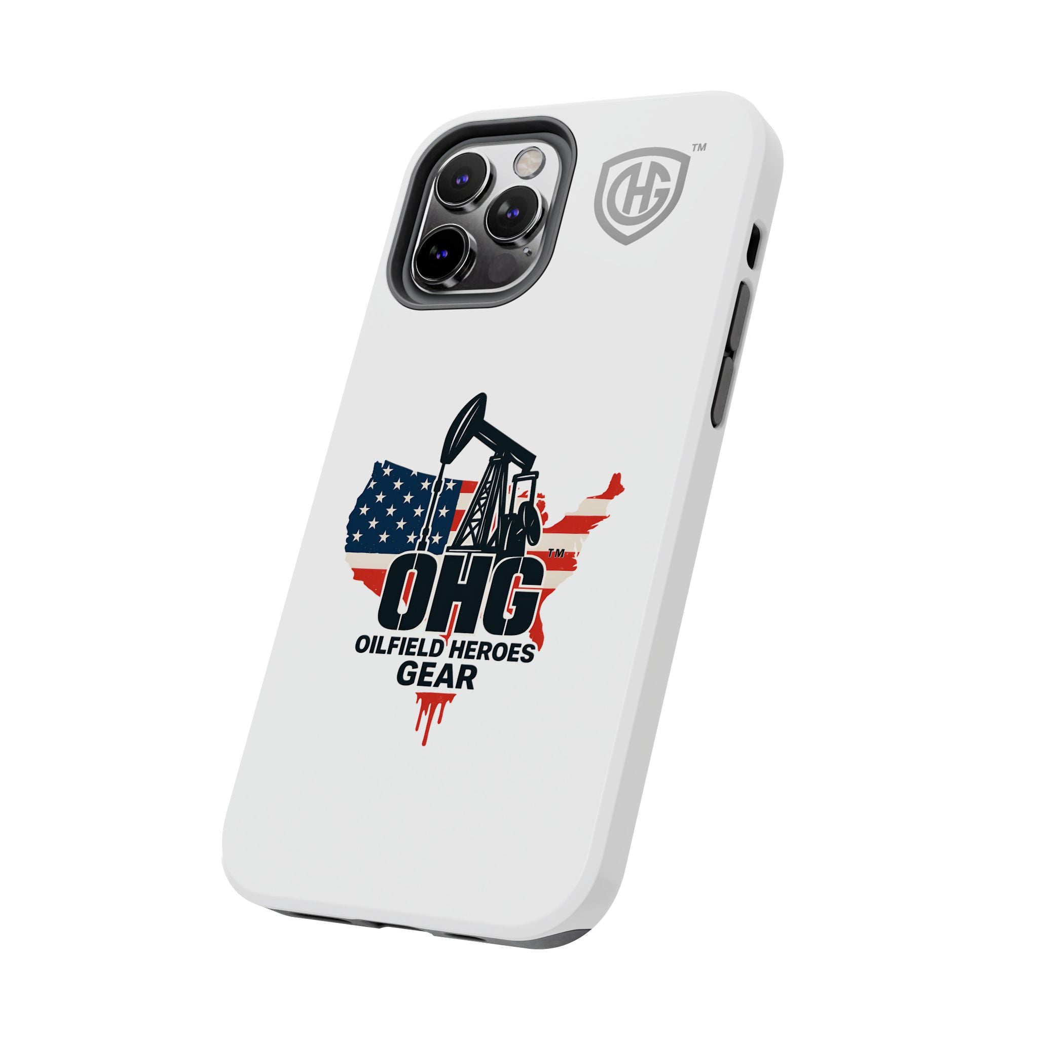 Tough Phone Case — Oilfield Heroes Gear (OHG) USA Flag Pumpjack Design