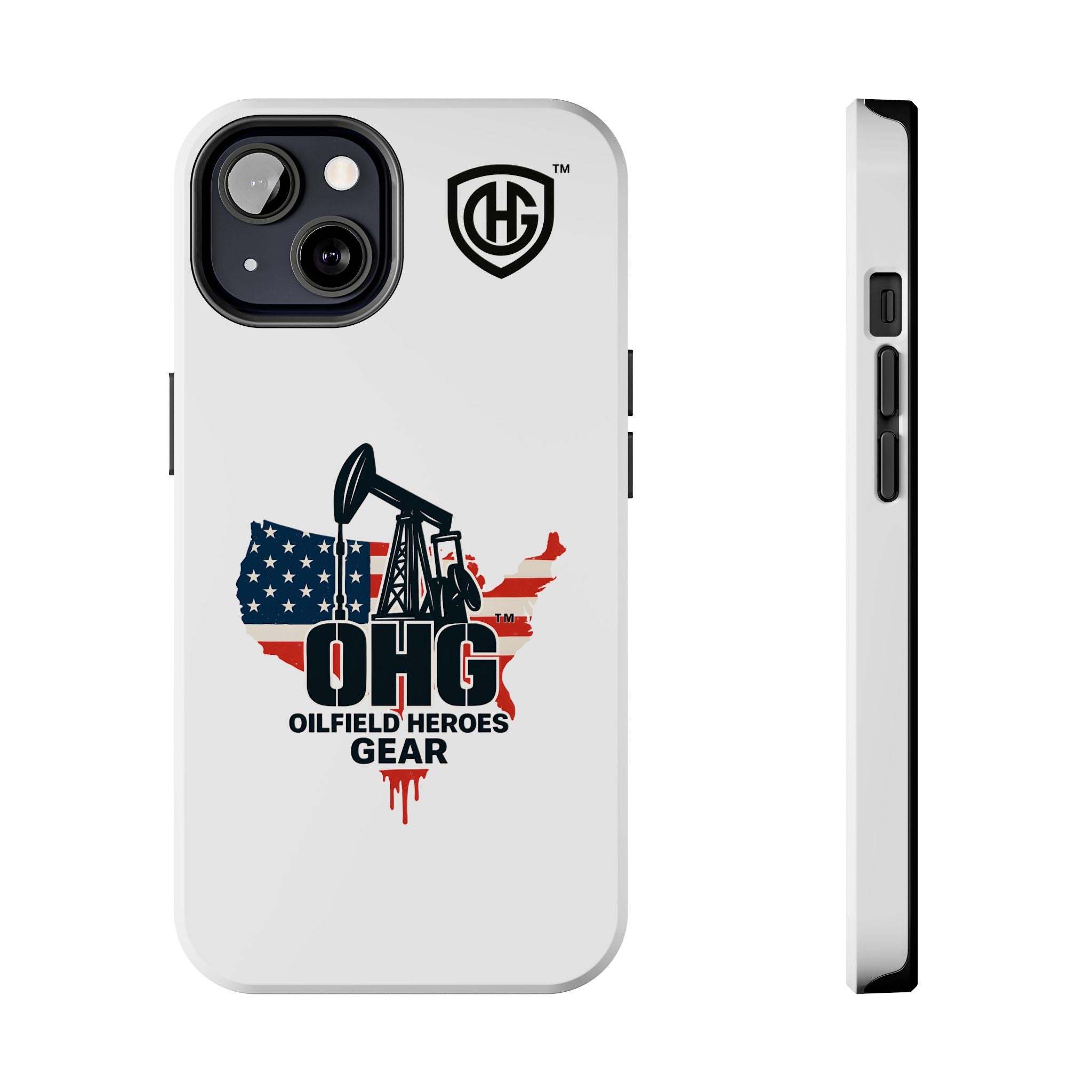 Tough Phone Case — Oilfield Heroes Gear (OHG) USA Flag Pumpjack Design