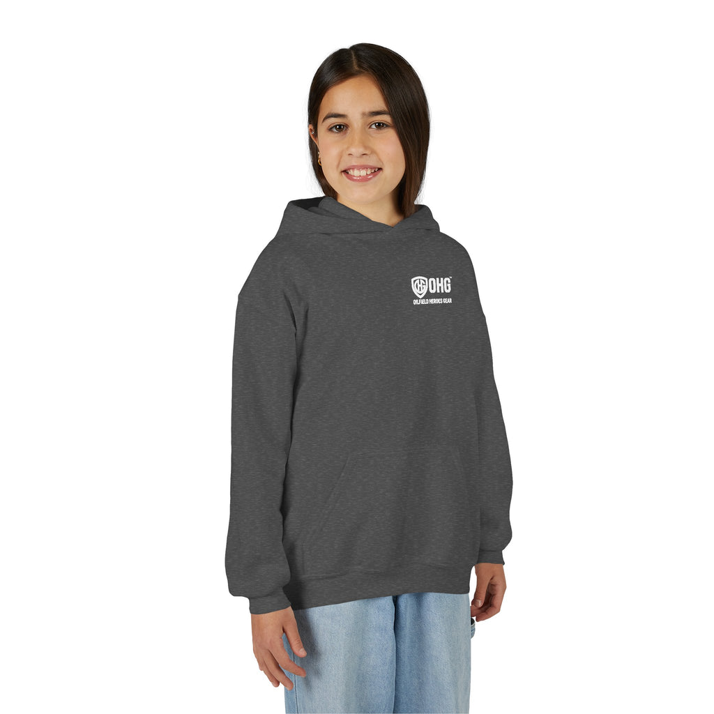Copy of Youth Hoodie — Oilfield Heroes Gear logo & 'Oilfield Heroes' back print
