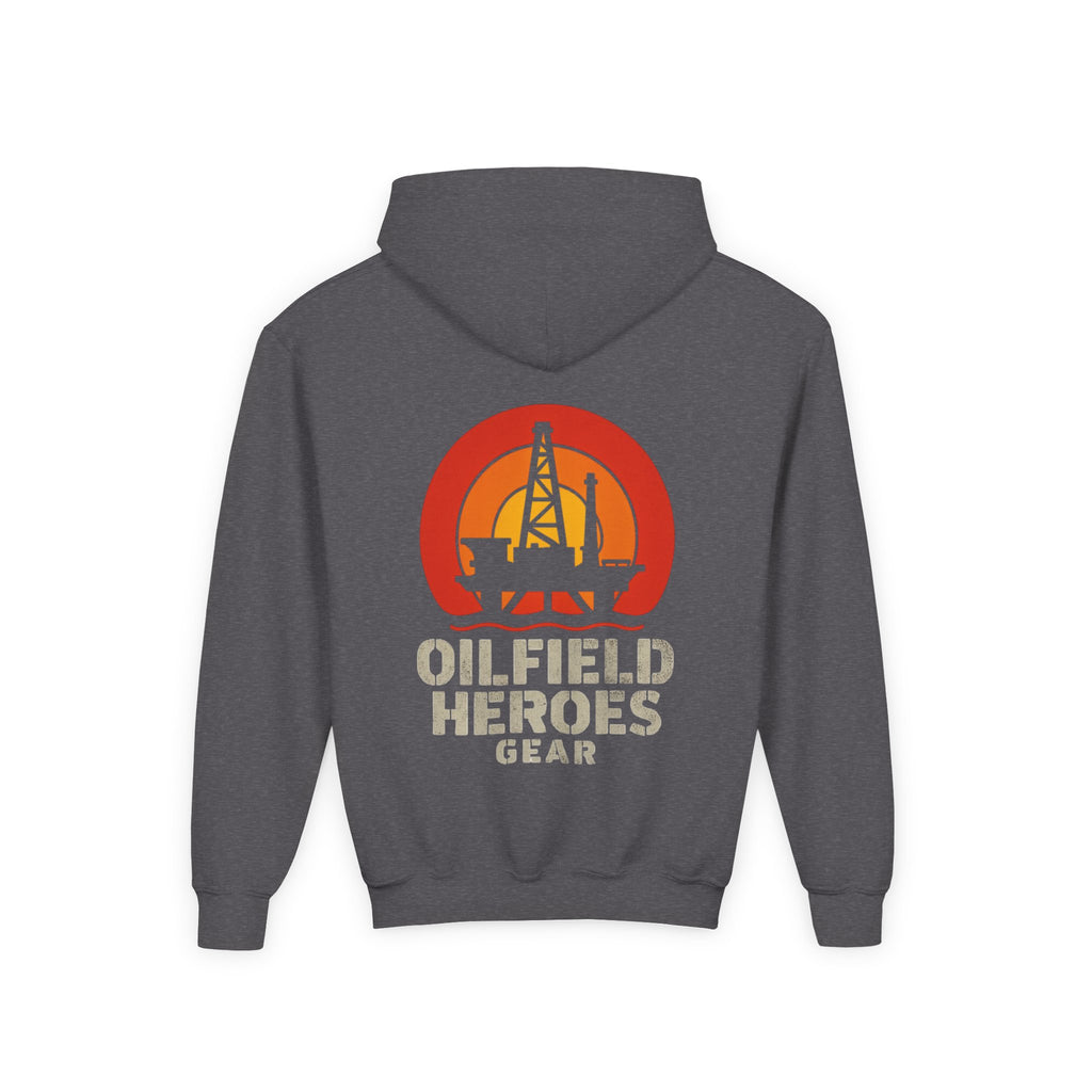 Copy of Youth Hoodie — Oilfield Heroes Gear logo & 'Oilfield Heroes' back print