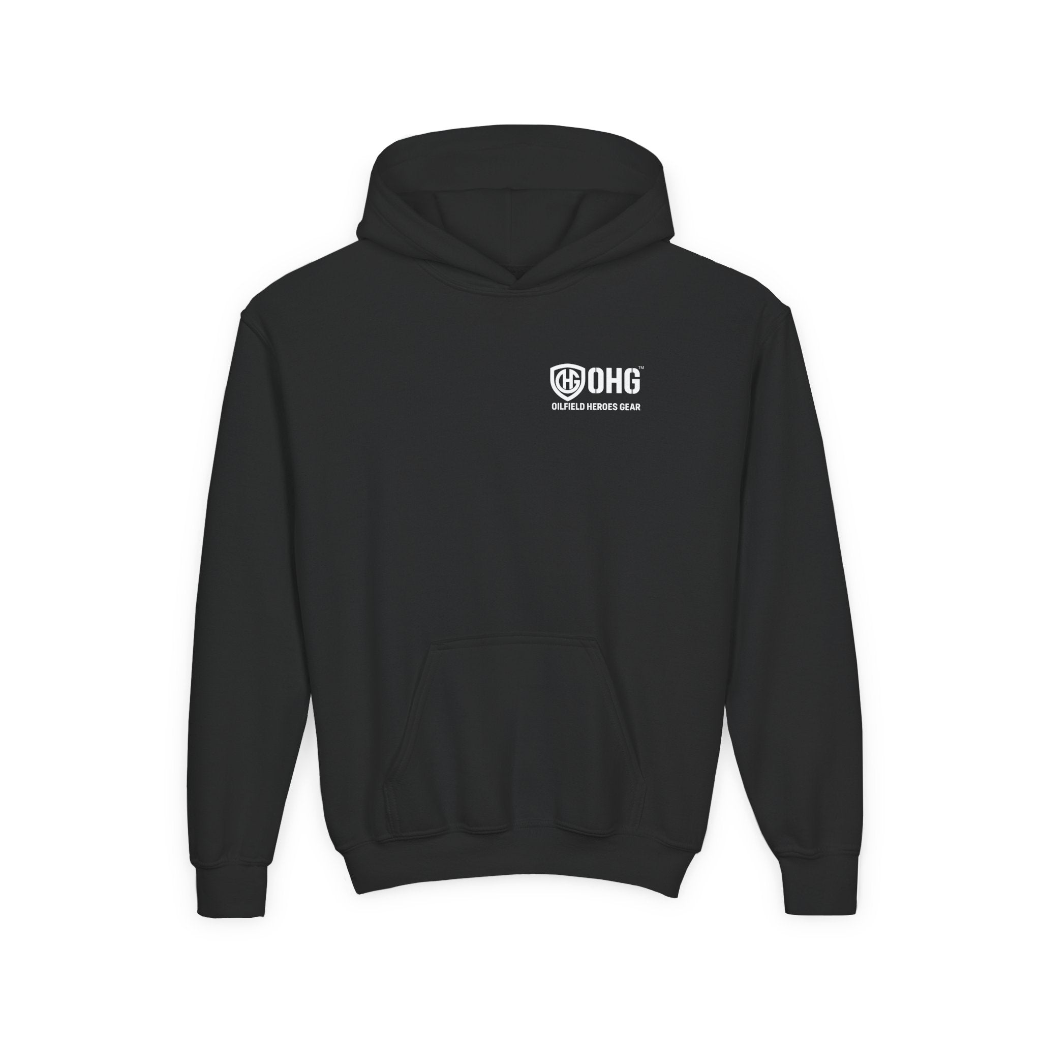 Youth Hoodie — Oilfield Heroes Gear logo & 'Oilfield Heroes' back print