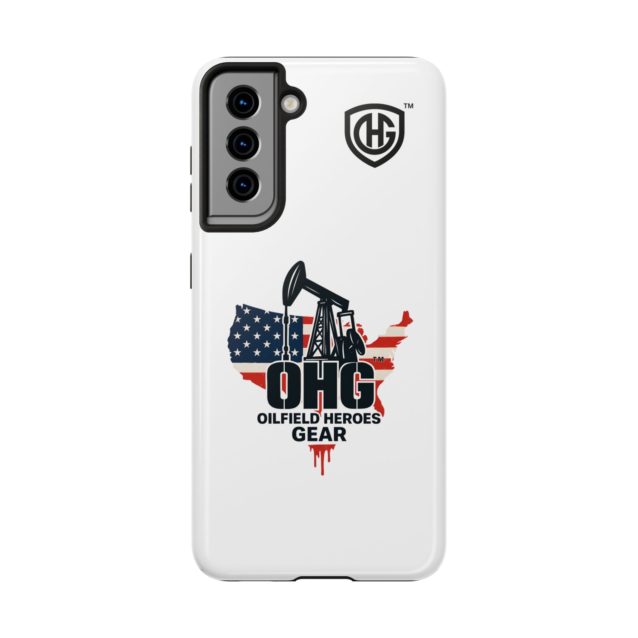 Tough Phone Case — Oilfield Heroes Gear (OHG) USA Flag Pumpjack Design