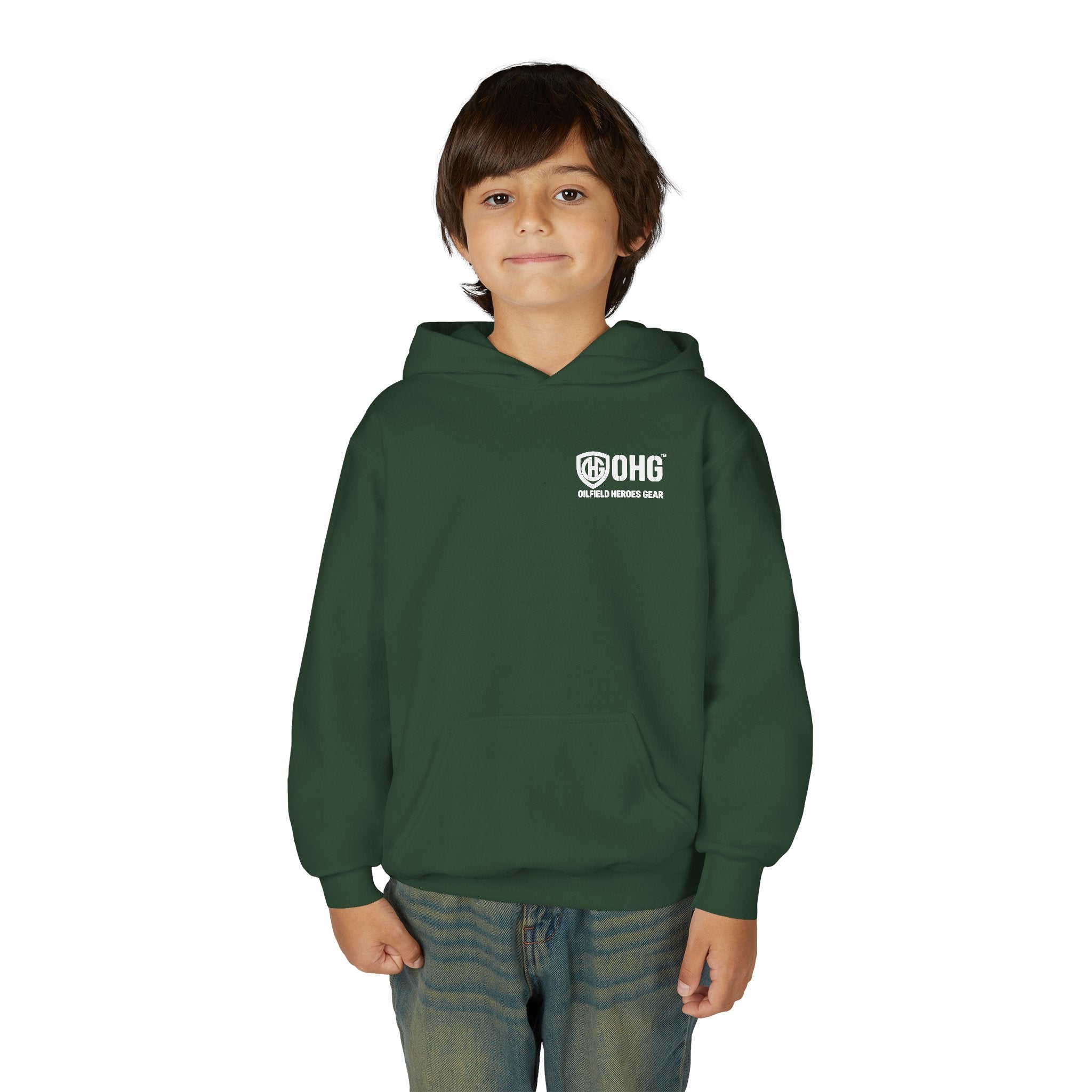 Copy of Youth Hoodie — Oilfield Heroes Gear logo & 'Oilfield Heroes' back print