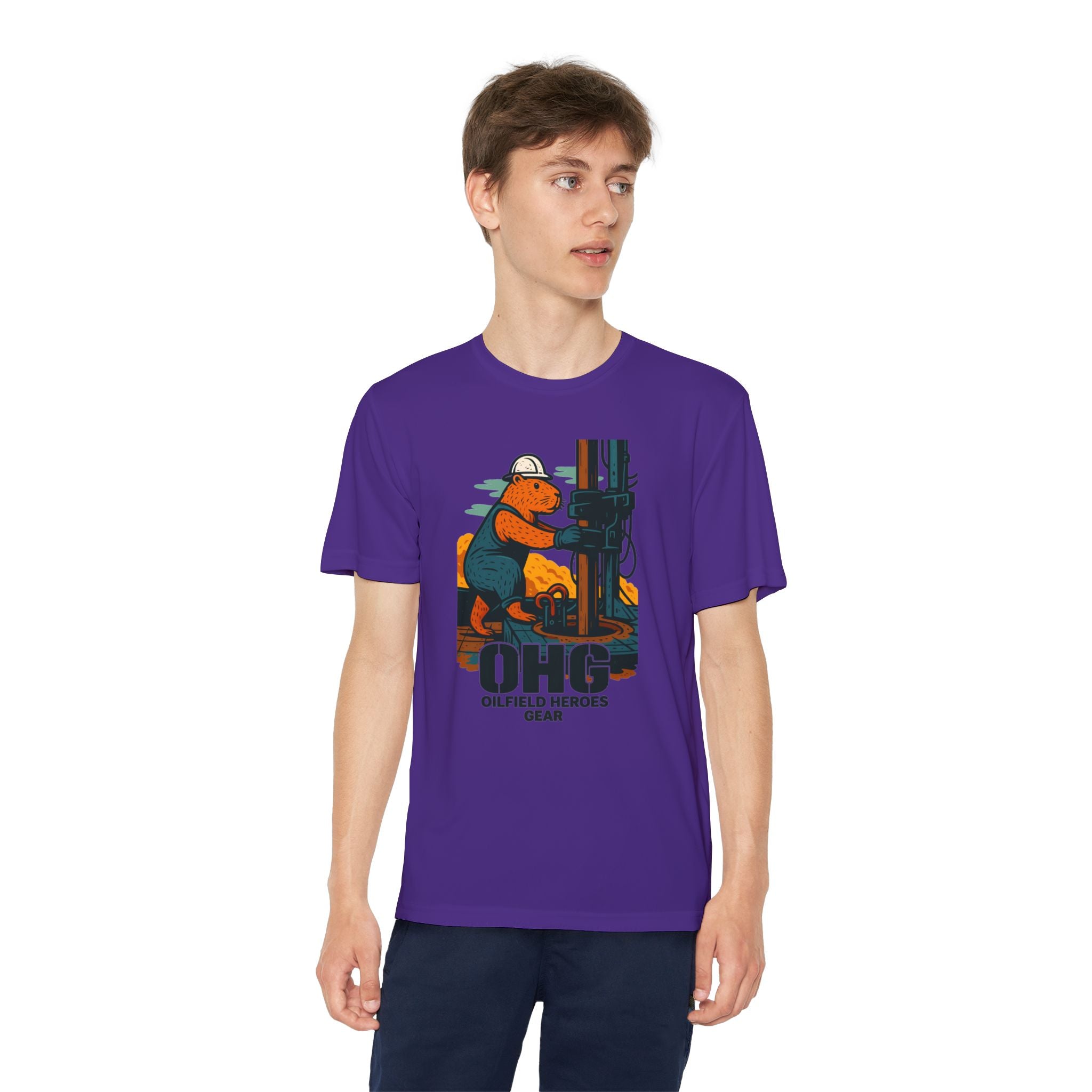 Youth Tee – 'OHG Oilfield Heroes' Drilling Crew Graphic Shirt