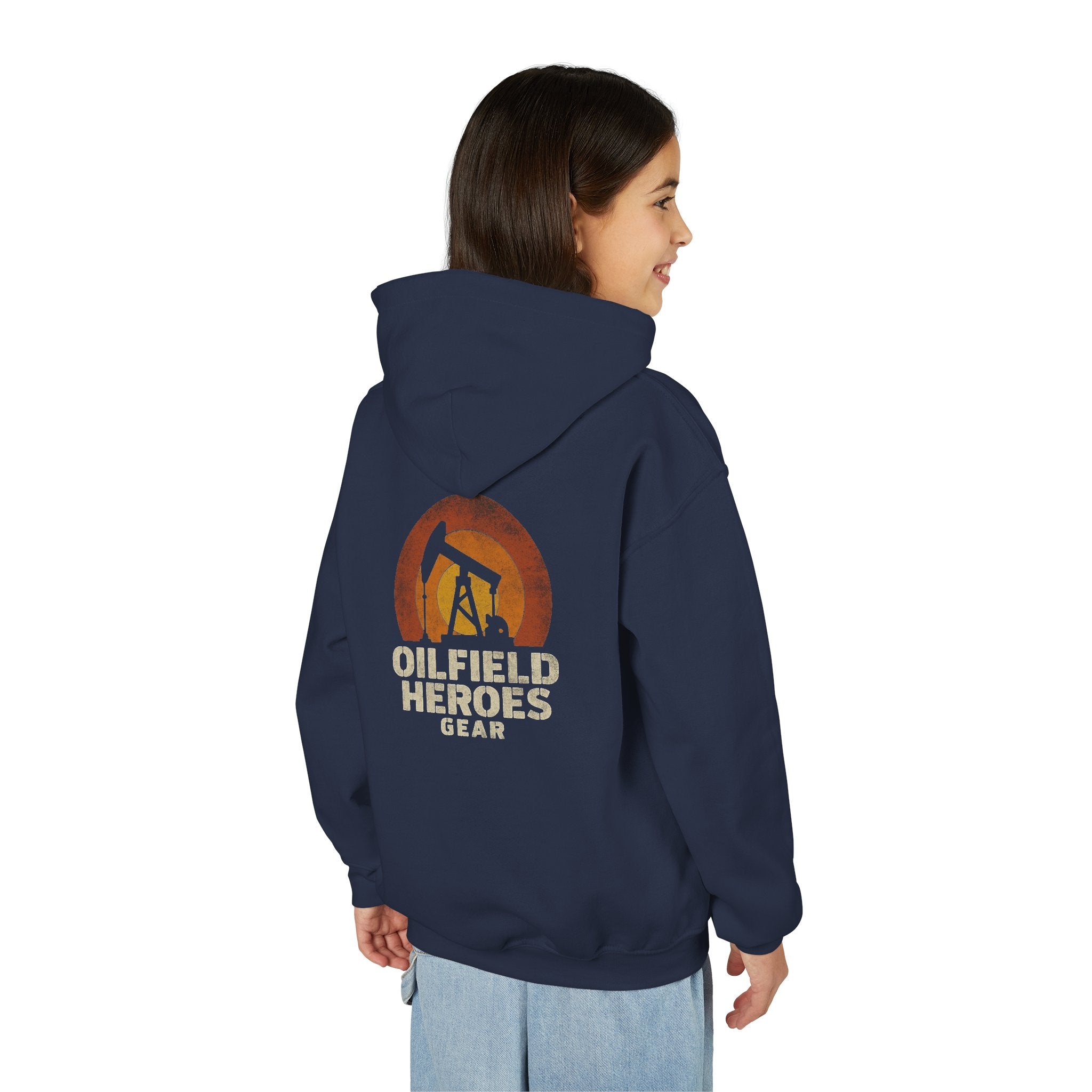 Youth Hoodie — Oilfield Heroes Gear logo & 'Oilfield Heroes' back print