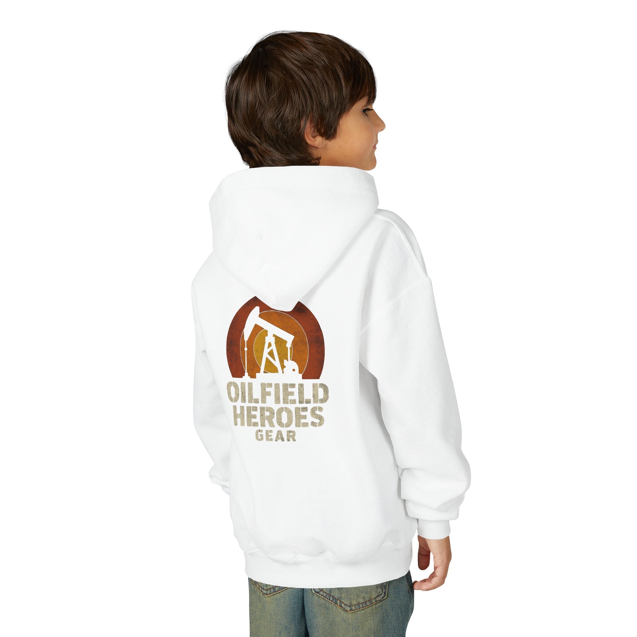 Youth Hoodie — Oilfield Heroes Gear logo & 'Oilfield Heroes' back print