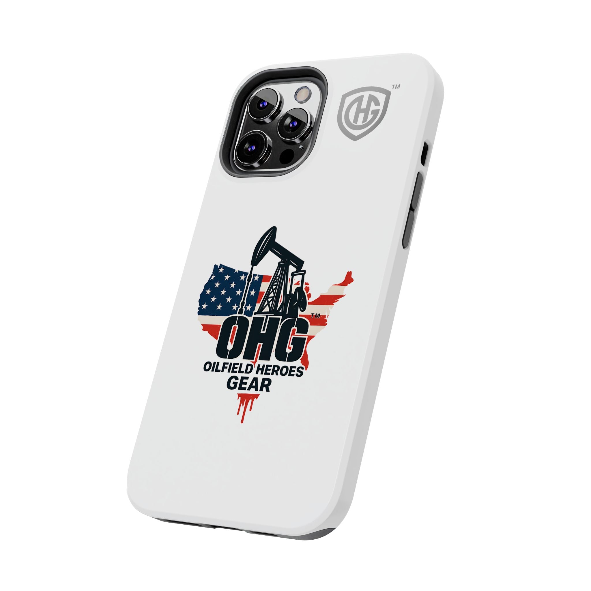 Tough Phone Case — Oilfield Heroes Gear (OHG) USA Flag Pumpjack Design