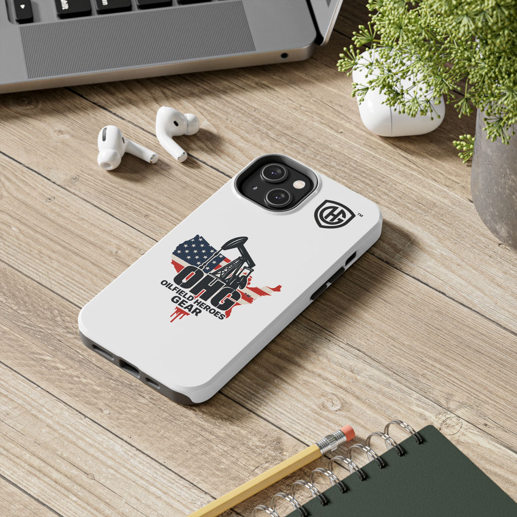 Tough Phone Case — Oilfield Heroes Gear (OHG) USA Flag Pumpjack Design