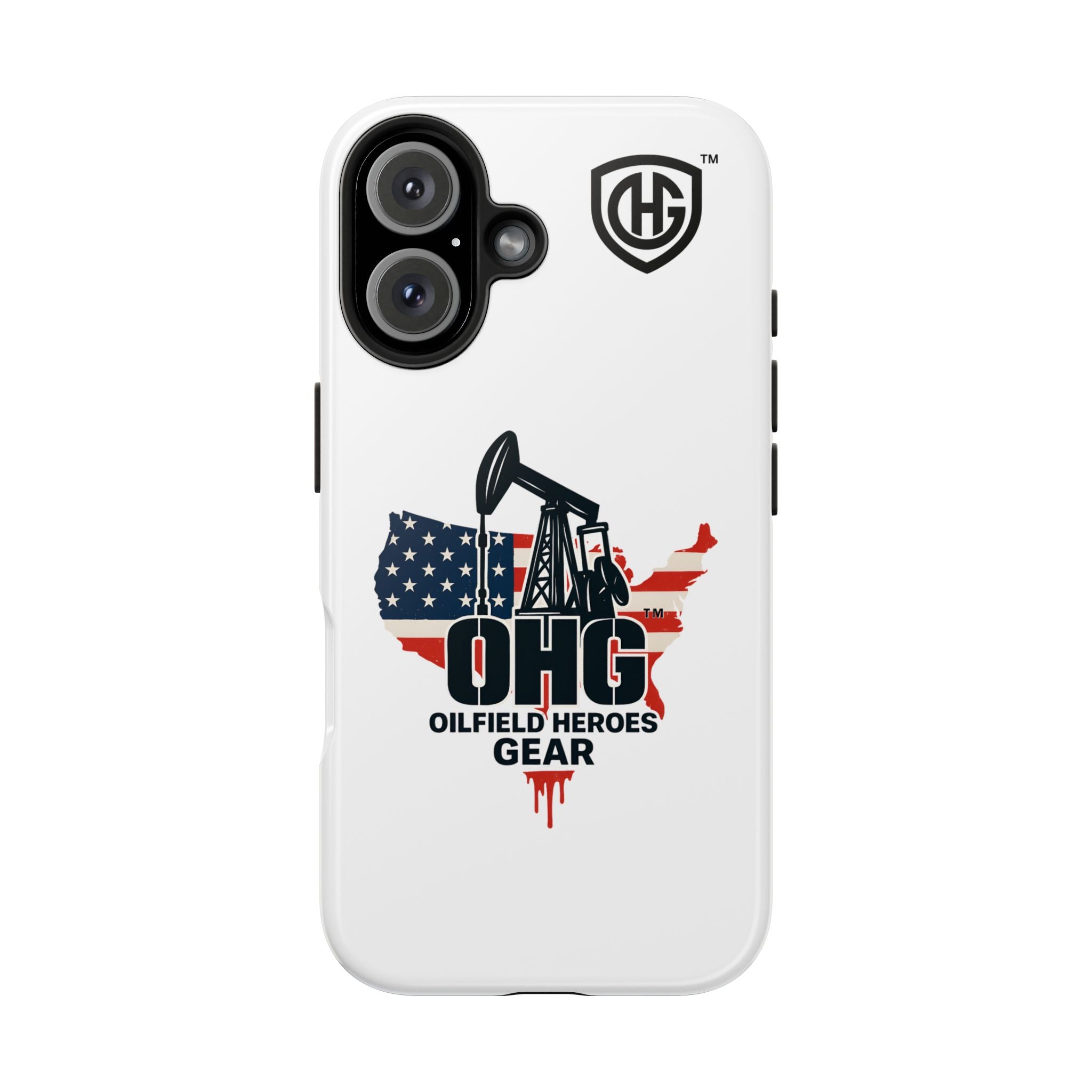 Tough Phone Case — Oilfield Heroes Gear (OHG) USA Flag Pumpjack Design