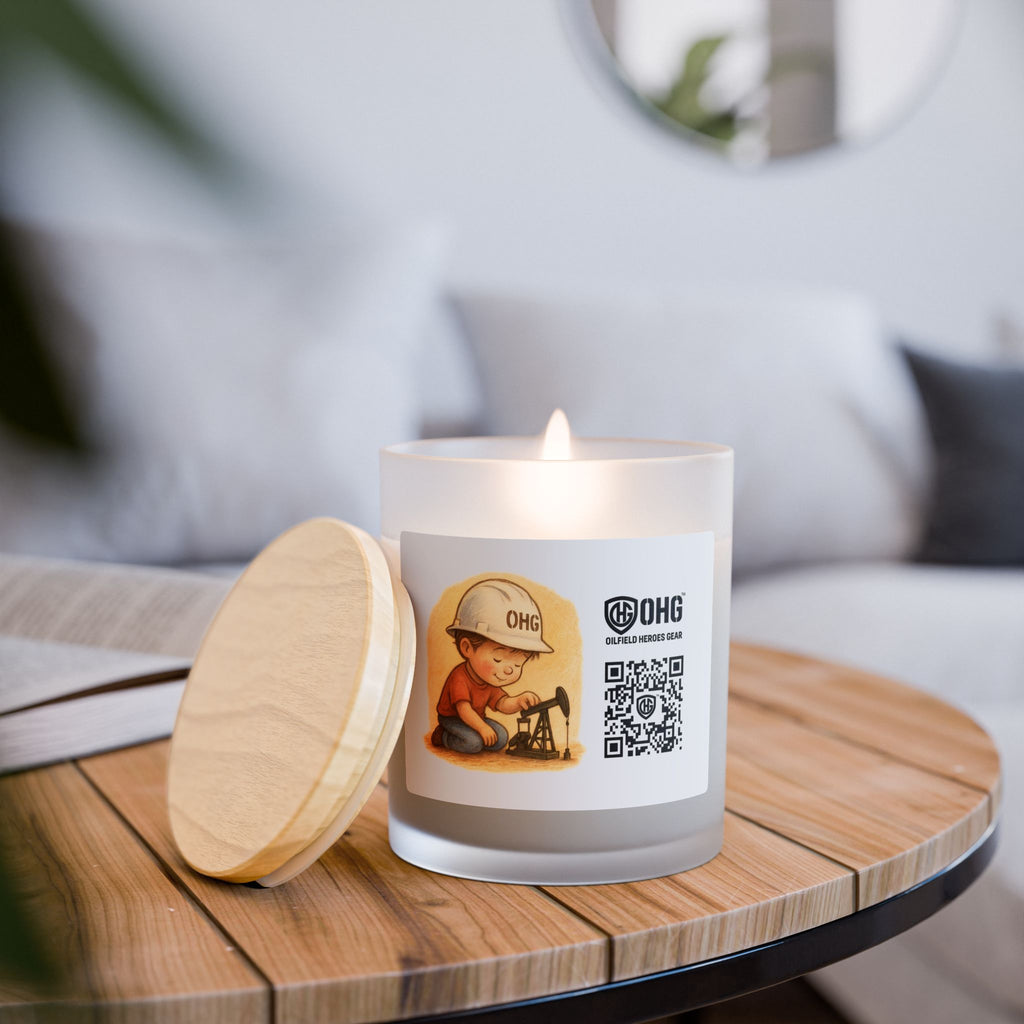 OHG Oilfield Kid™ – Home Light Candle (Frosted Glass 11oz)